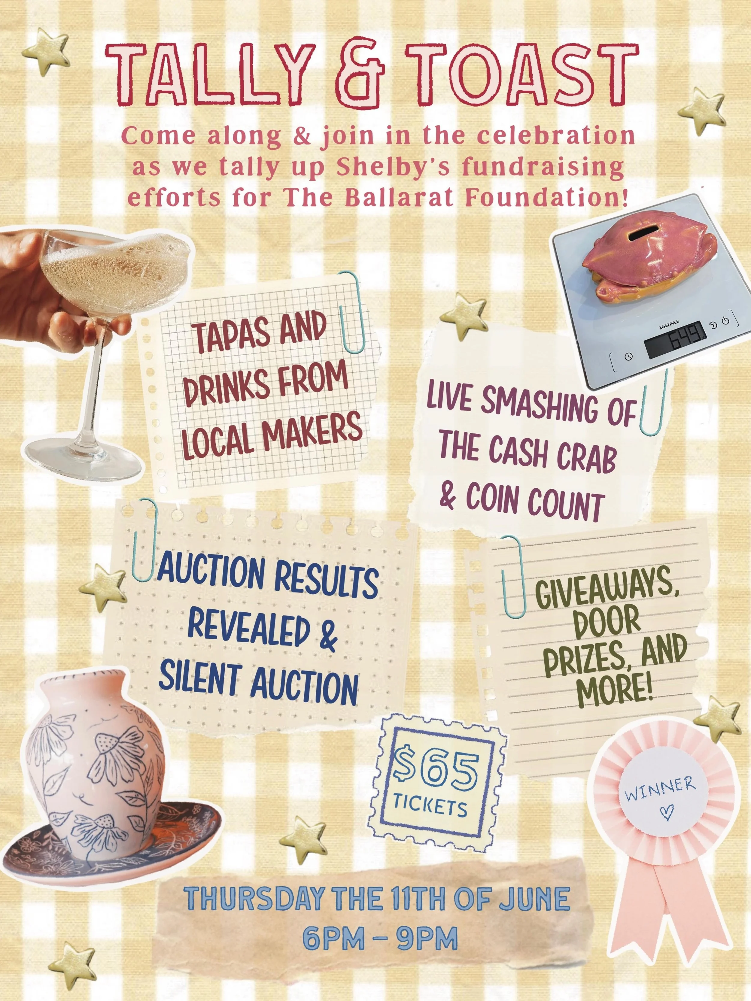Tally &amp; Toast 🥂

Our founder @shelby.sherritt is taking part in @ballaratfoundation Dancing with our Stars! As well as hitting the dance floor in late June, Shelby is raising funds for those doing it tough in the Ballarat community! 

Shelby has