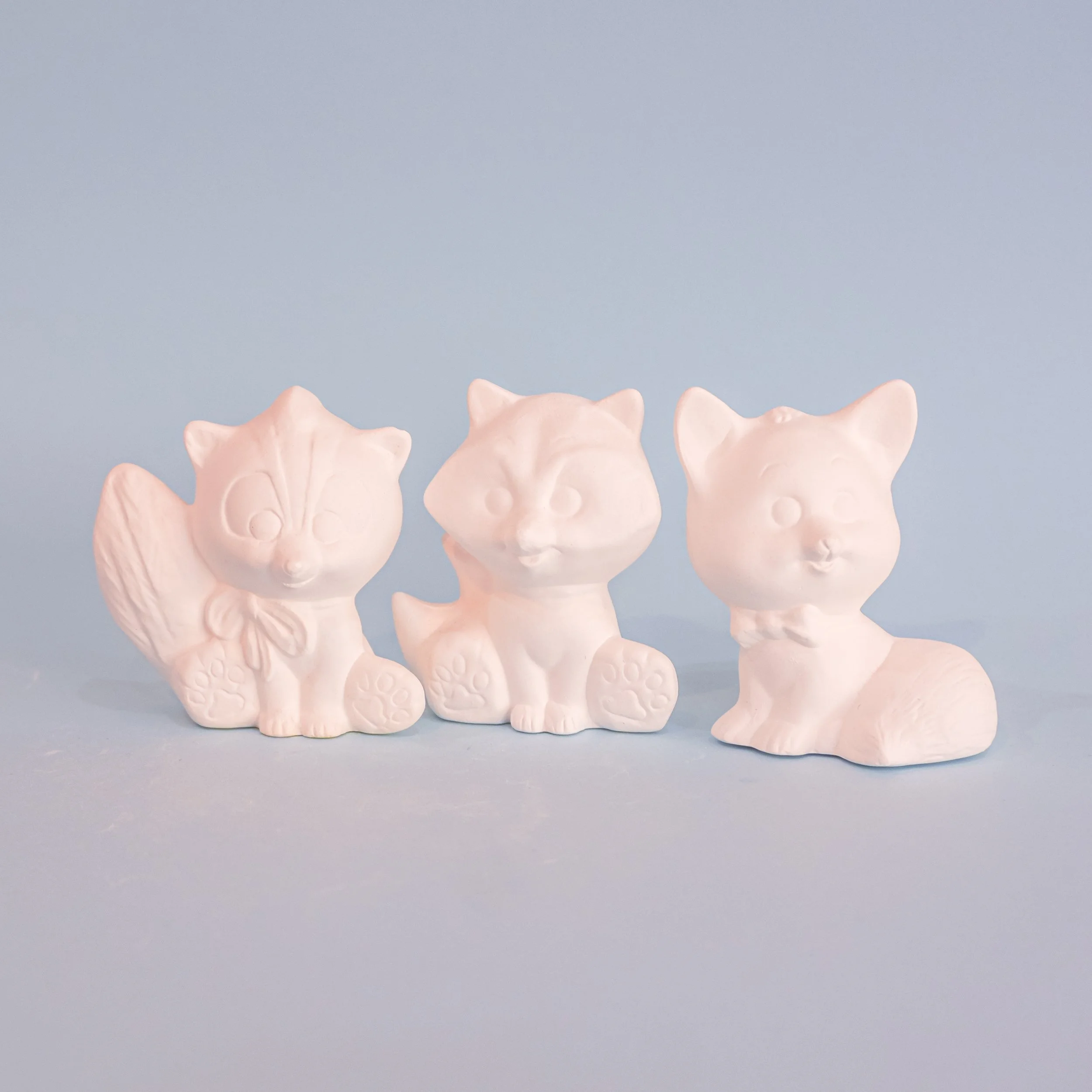 Woodland Animals (Skunk, Raccoon, Fox) - $8 ea