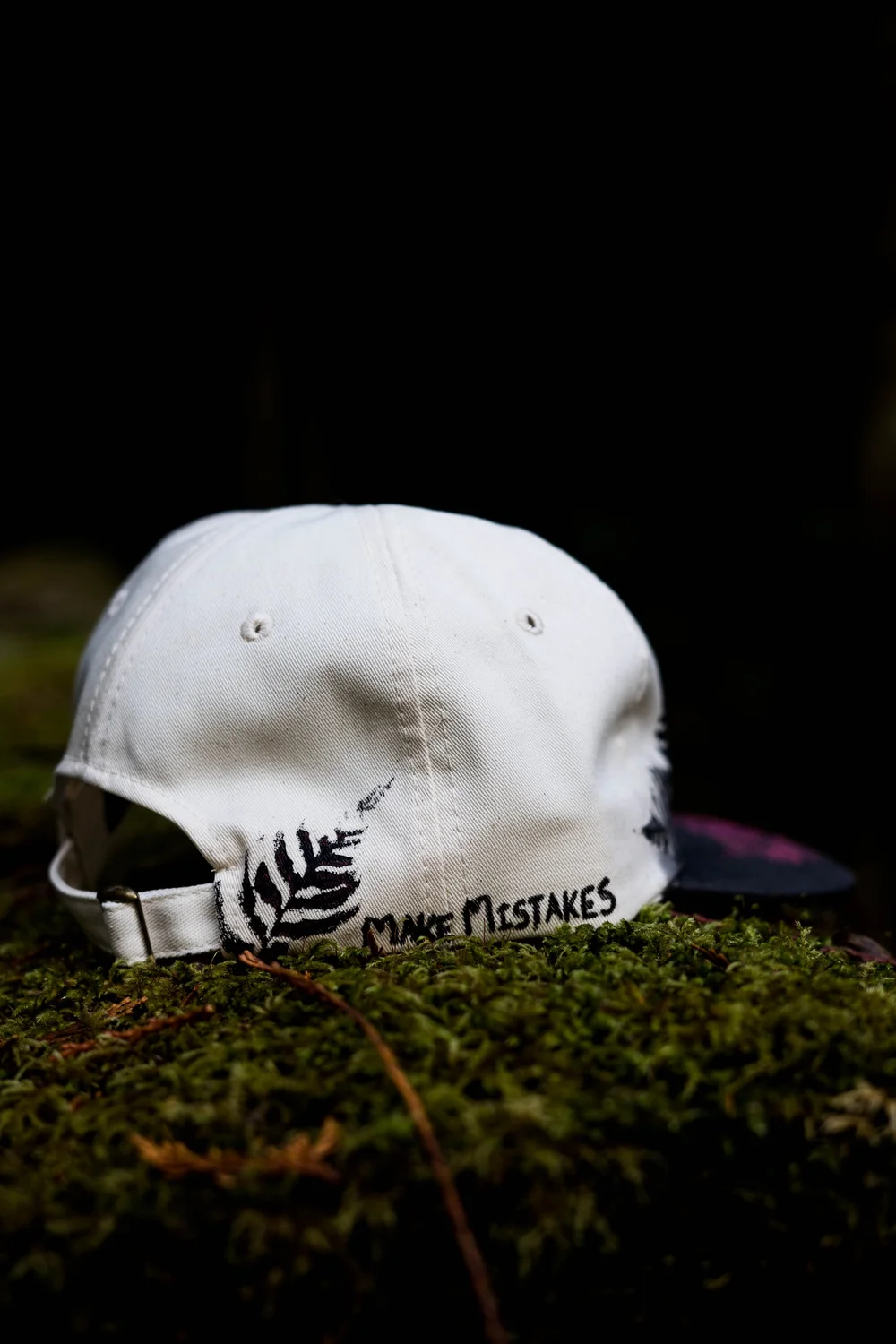 Make Mistakes Hat — hand-painted dad hat.