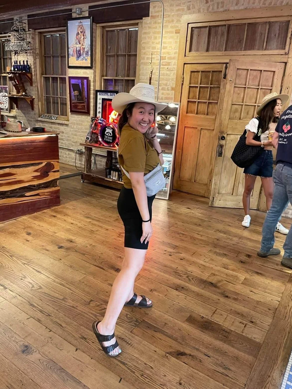 Absolutely thrilled to be here at Allens Boots. I wanted the hat so badly...