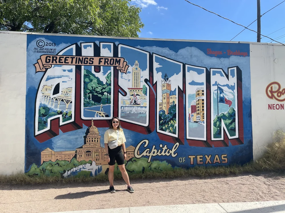 The iconic Austin mural