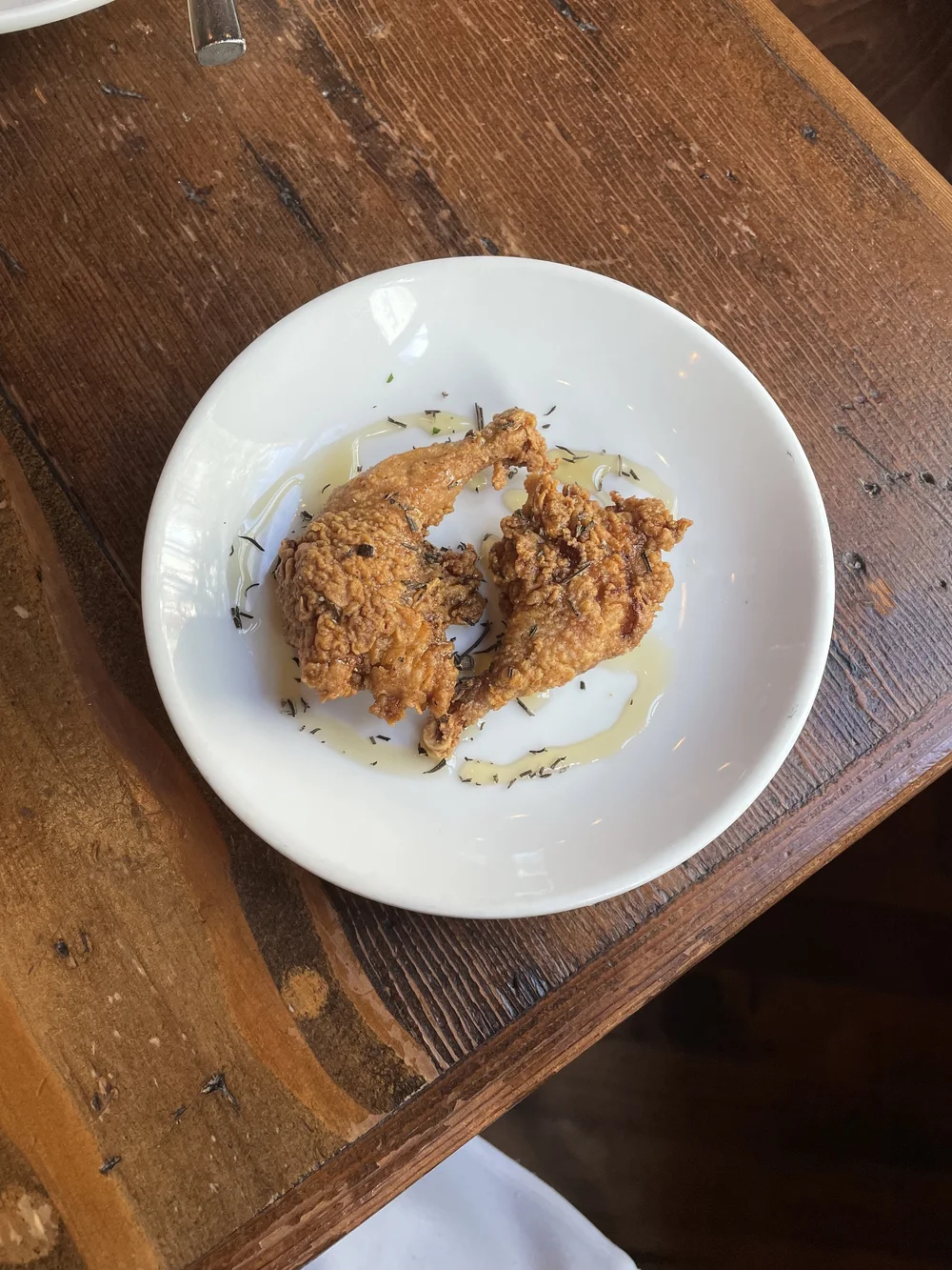 Fried quail legs at Cured.