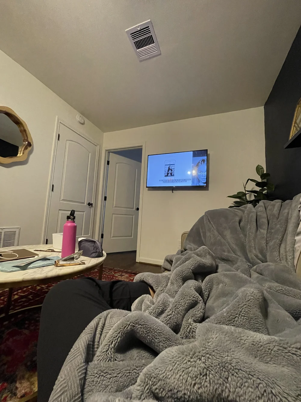 Life's simple pleasures: horizontal time, documentaries, and Twix.