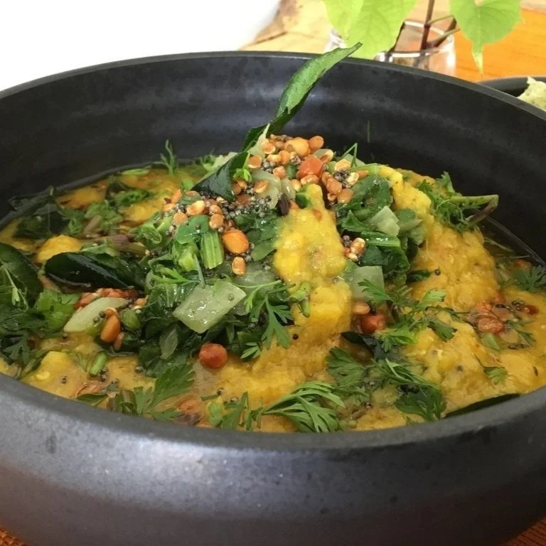 Spiced Pumpkin, Lentil and Greens Curry  (V  GF  DF)