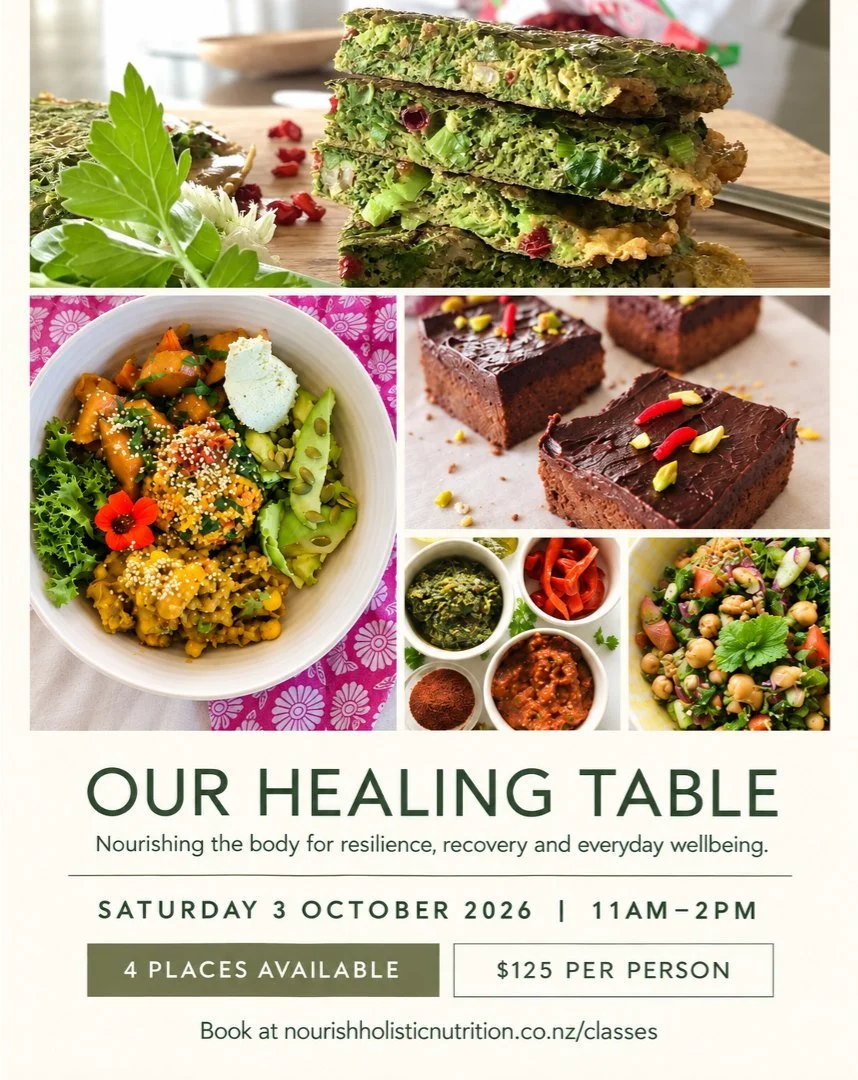 Every recipe for 𝗢𝘂𝗿 𝗛𝗲𝗮𝗹𝗶𝗻𝗴 𝗧𝗮𝗯𝗹𝗲 has now been tried, tested and has turned out beautifully. 

G and R are very proud to present this thoughtfully created class and cannot wait to share it with you.