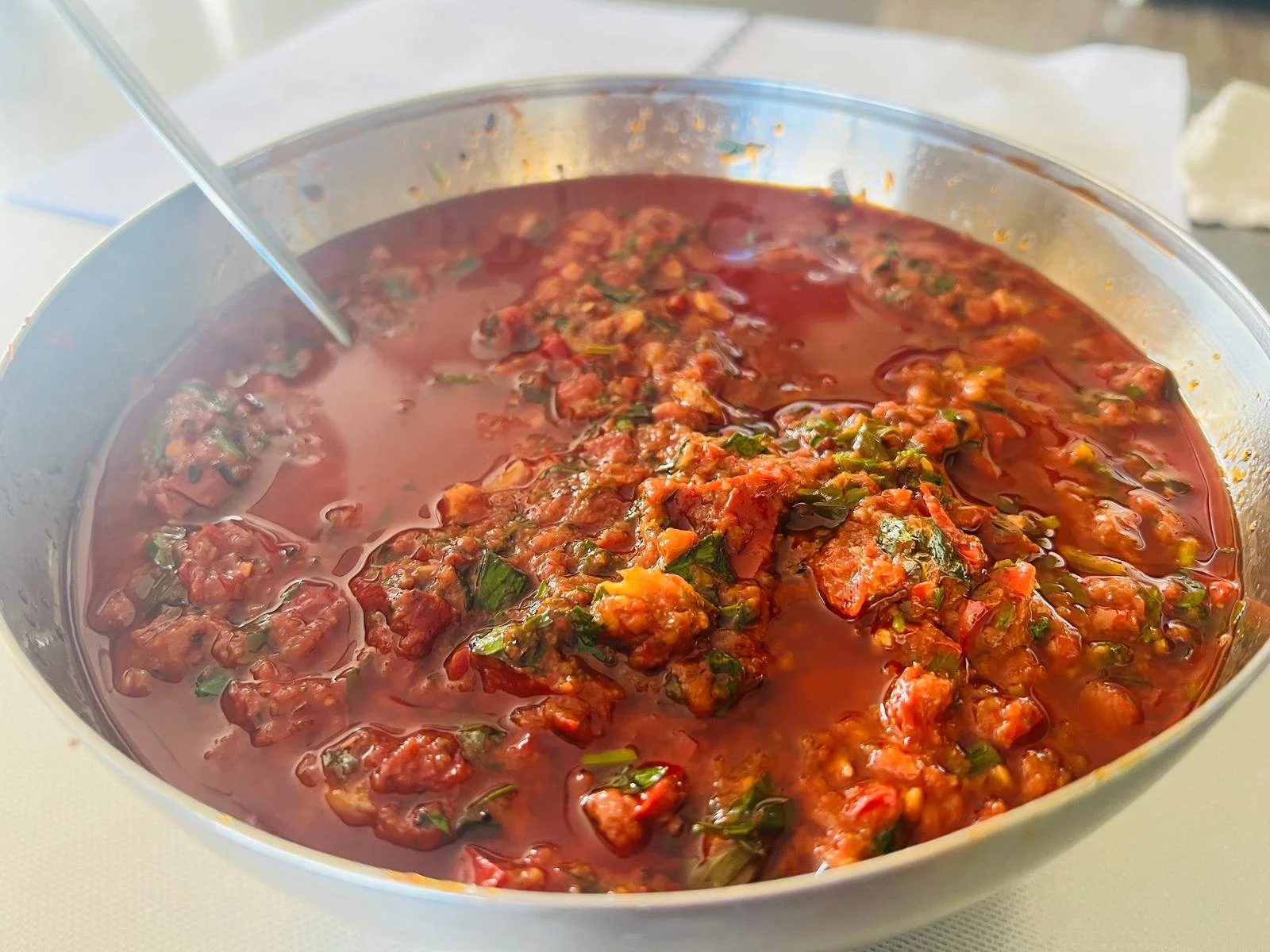 🤫 G has a surprise up his sleeve&hellip;

Coming to Our Healing Table? There&rsquo;s a little something G is keeping under wraps. You&rsquo;ll have to wait until Saturday! 😉

Today, he made the most amazing chimichurri rojo, and preparations are we