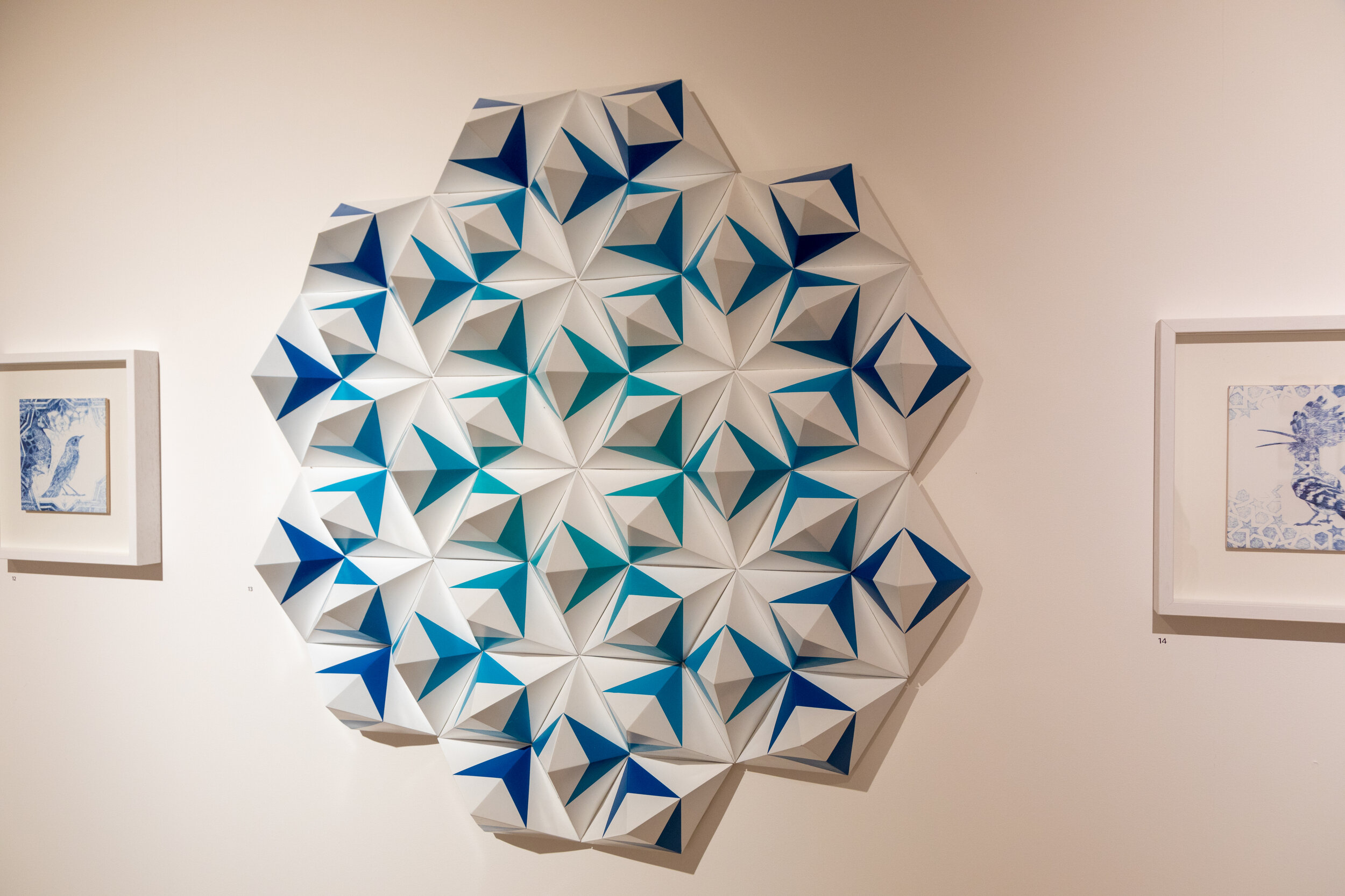 Water, 42 pieces of cast resin, gesso plaster, paint, varnish 80cm x 80cm x 12cm, 2018 