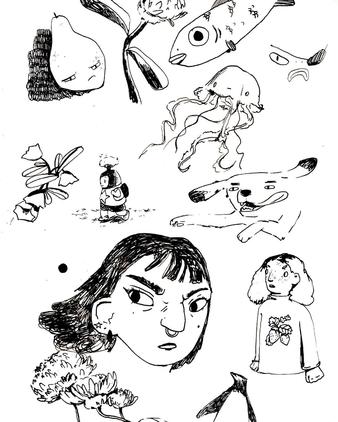 It's been tricky to find time for sketchbooking lately, but the best ideas come when you're just playing. 
Lucky I did carve out some time for play because you'll be seeing a couple of these characters pop up in some upcoming mahi! 

I'll be tabling 