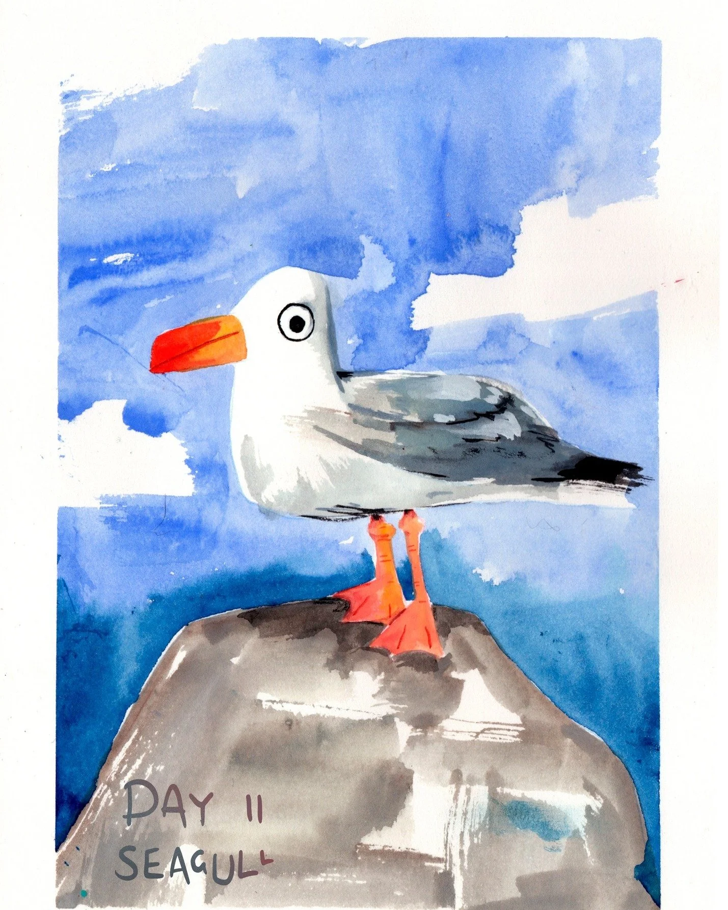 Day 11. Seagull

I feel like I've been frying my brain a little bit with these paintings &ndash; its sooo easy to overthink and fall into the comparison trap when there are so many amazing works being made for @peachtober. So this guy is a talisman f