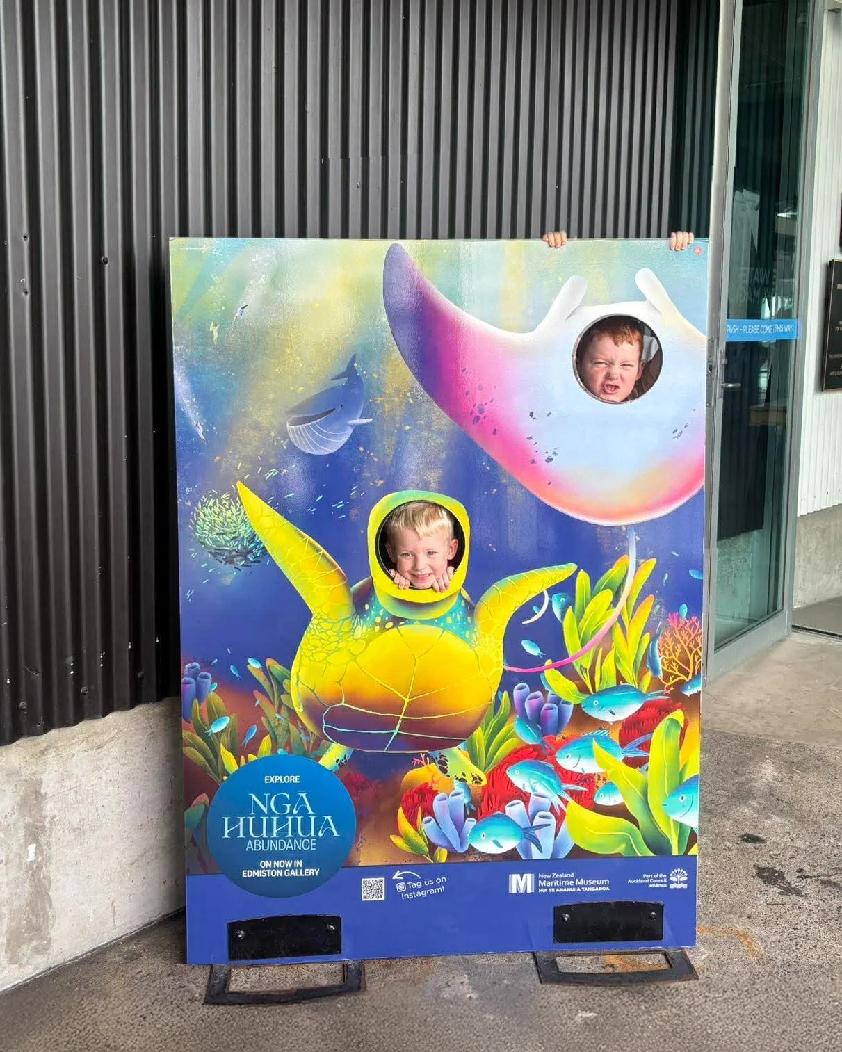 More mahi with my mates at @nzmaritimemuseum &ndash; modelled by two of my favourite dudes around. 

This one was commissioned alongside the launch of Ngā Huhua: Abundance, the current exhibition on at the Maritime Museum celebrating  Te Moana-nui-a-