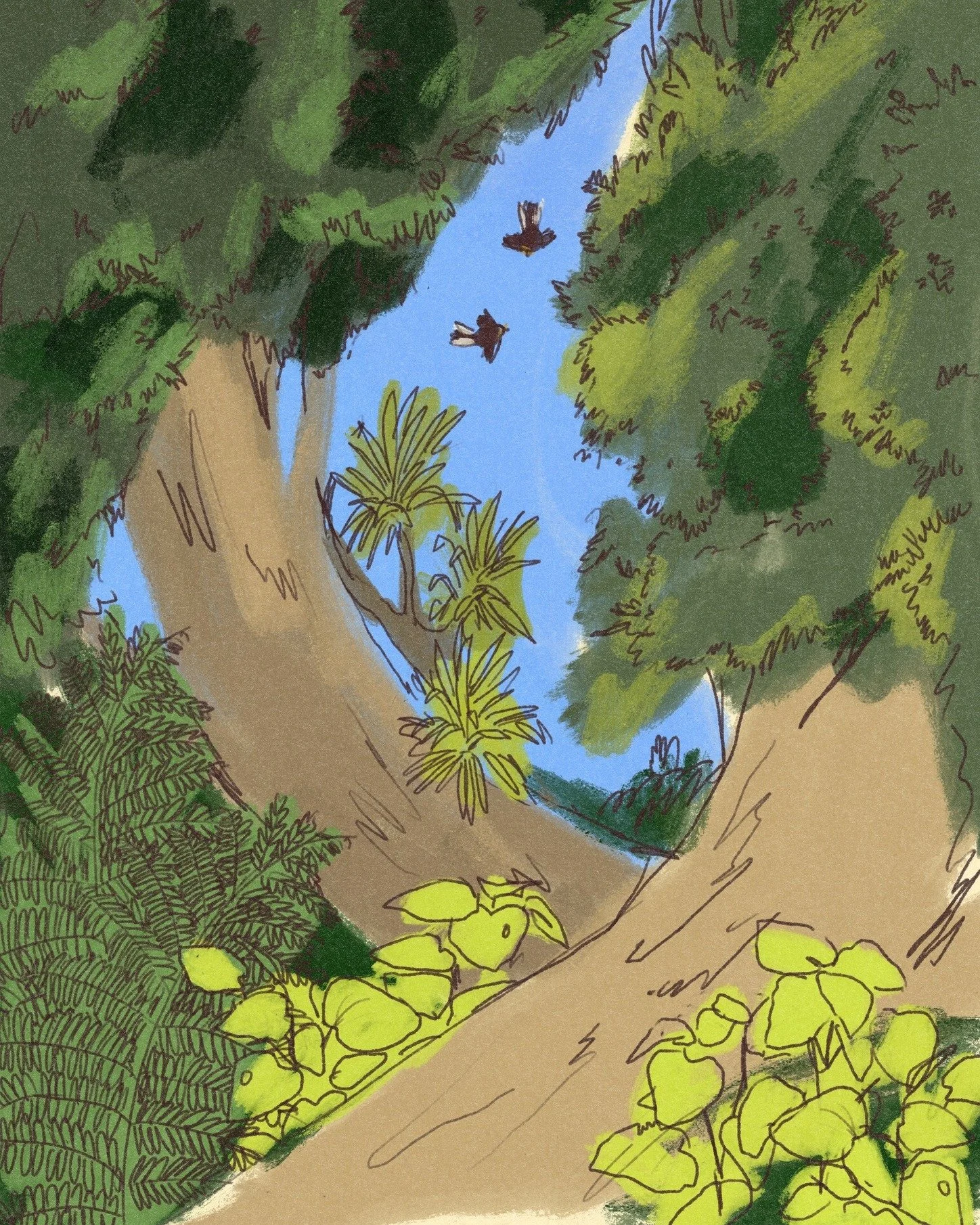 There is something so DELISH about a rough sketch. You're digging around, drawing bits, moving bobs until you find the right balance. 

This one is a sketch for an upcoming commission. 

The sketch is always the silly, cheeky little brother to the ac