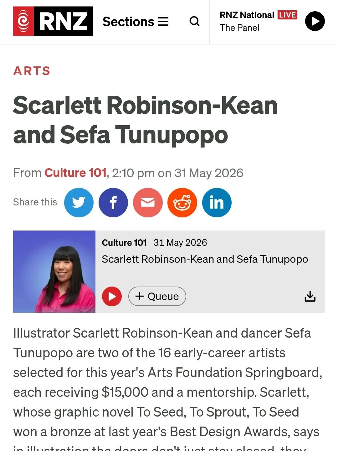 Illustration on the airwaves! Had an awesome kōrero with @perlinalau and @sefa.tunupopo for @rnznewzealand last week, have a listen if ya like. 

Got to complain about the government, and Aotearoa having to pull out of Bologna Children's Book Fair be