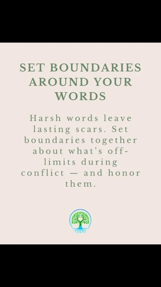Your marriage deserves safe words, even in conflict. Our mouths get out of control when we don’t discipline it. It can be helpful to establish with yourself and each other what is permitted and what is not. Just because you don’t agree do