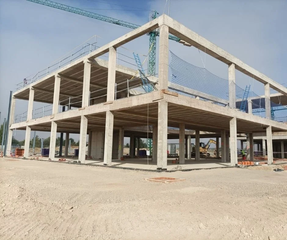 Las obras del nuevo Parque de Bomberos de Ciudad Real avanzan con la estructura de los principales edificios ya finalizada
