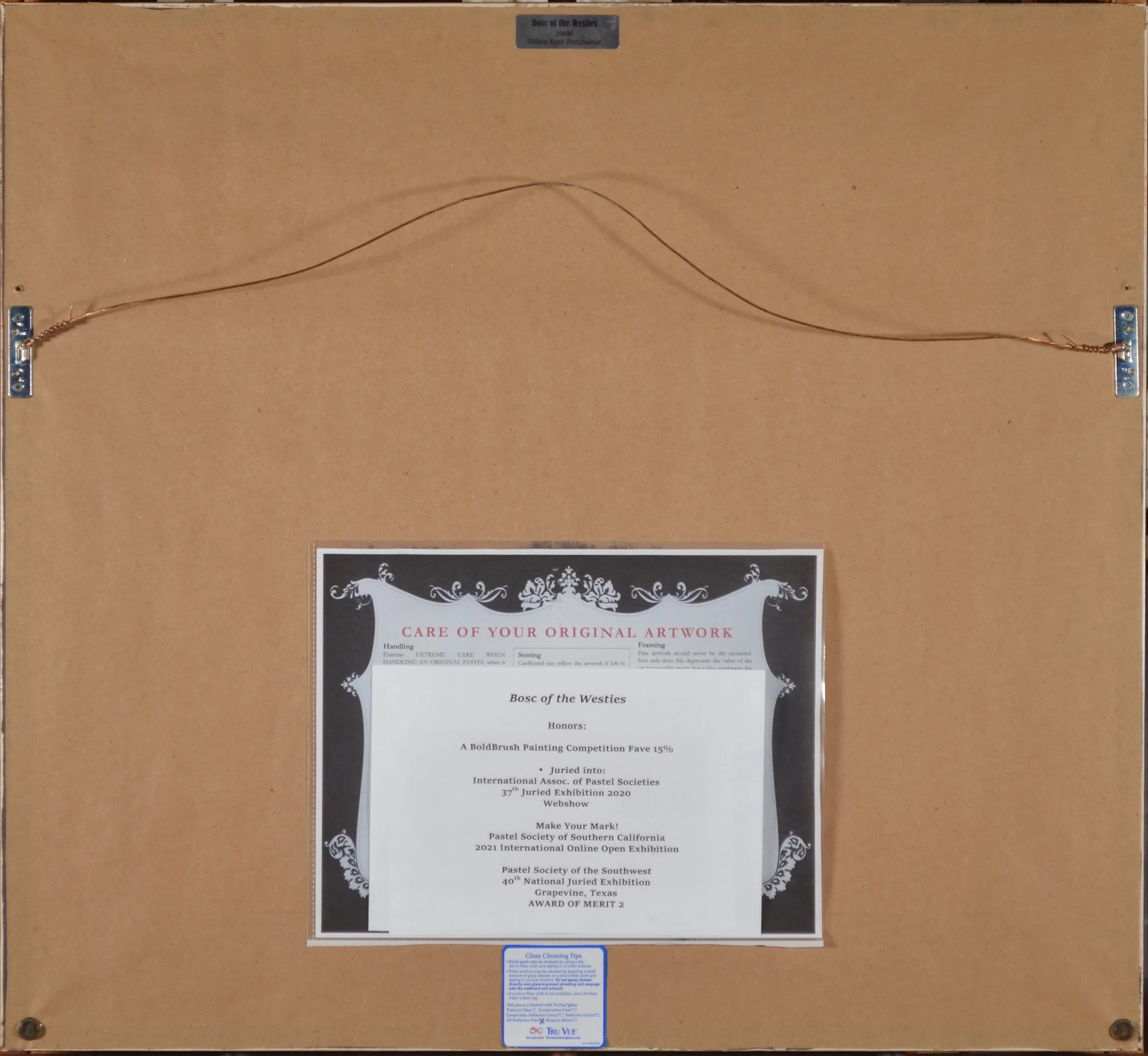 9-2019 Bosc of the Westies framed back.jpg