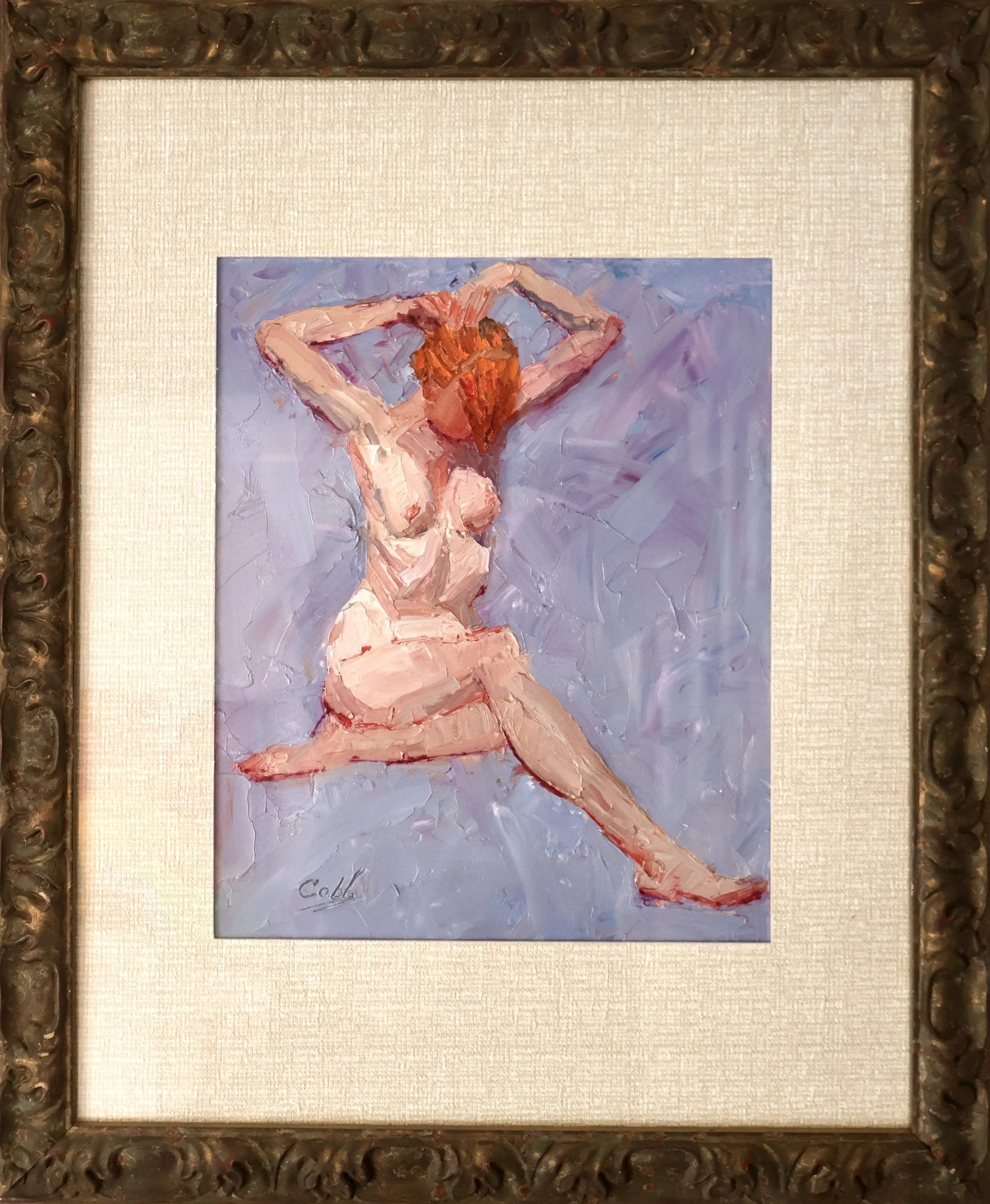 Abstract Nude Fixing Hair
