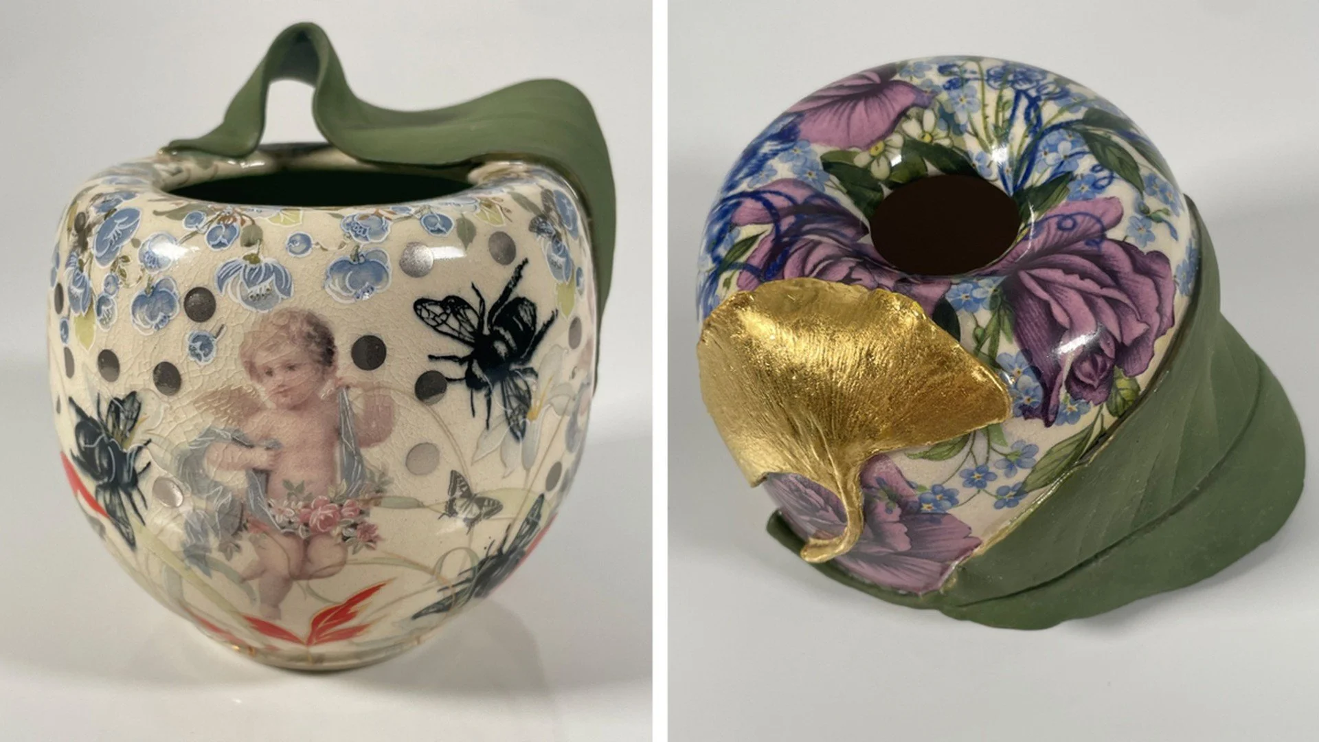 Porcelain pots by Roger Runge