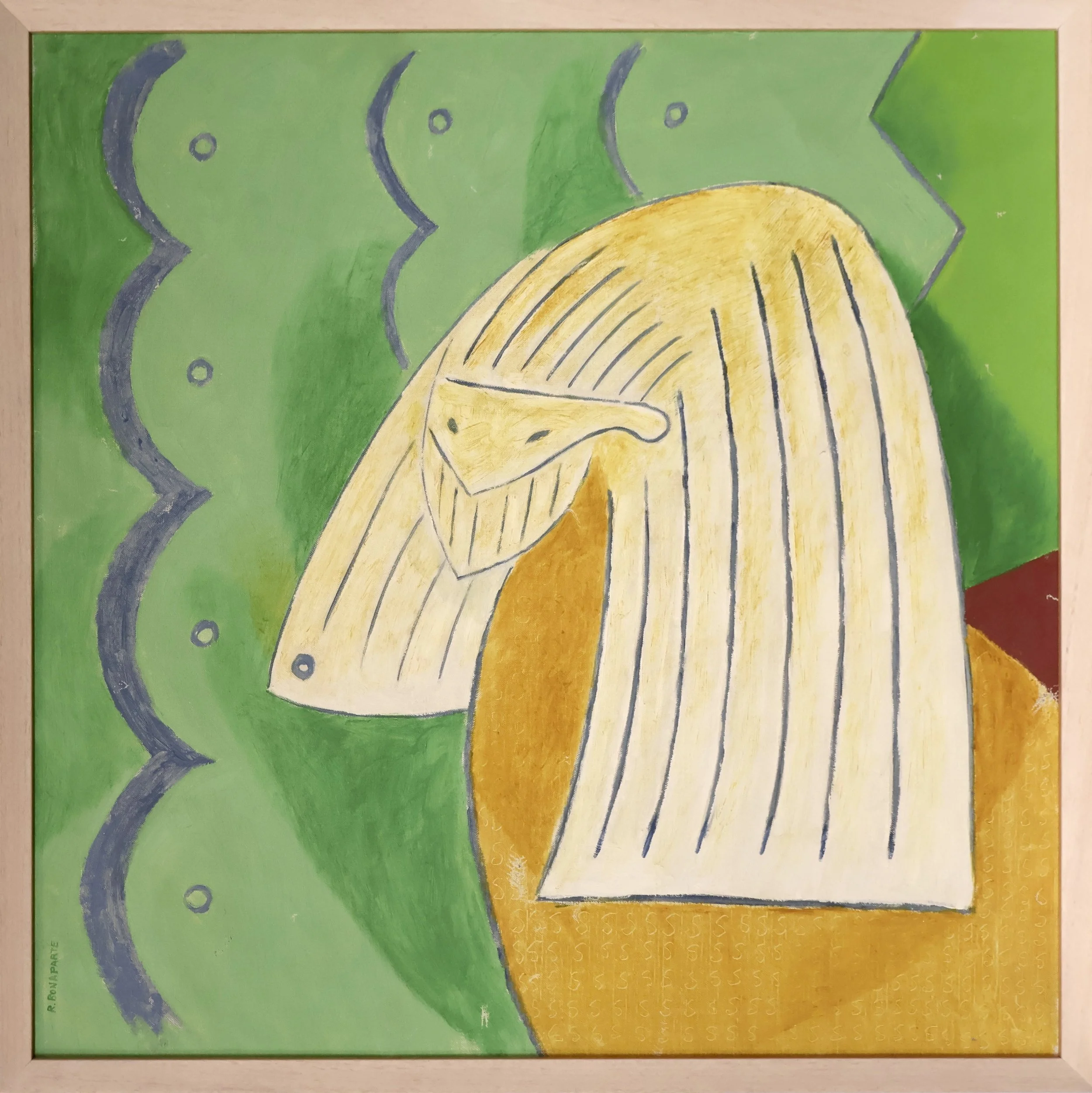 Green and Yellow Abstract Figure