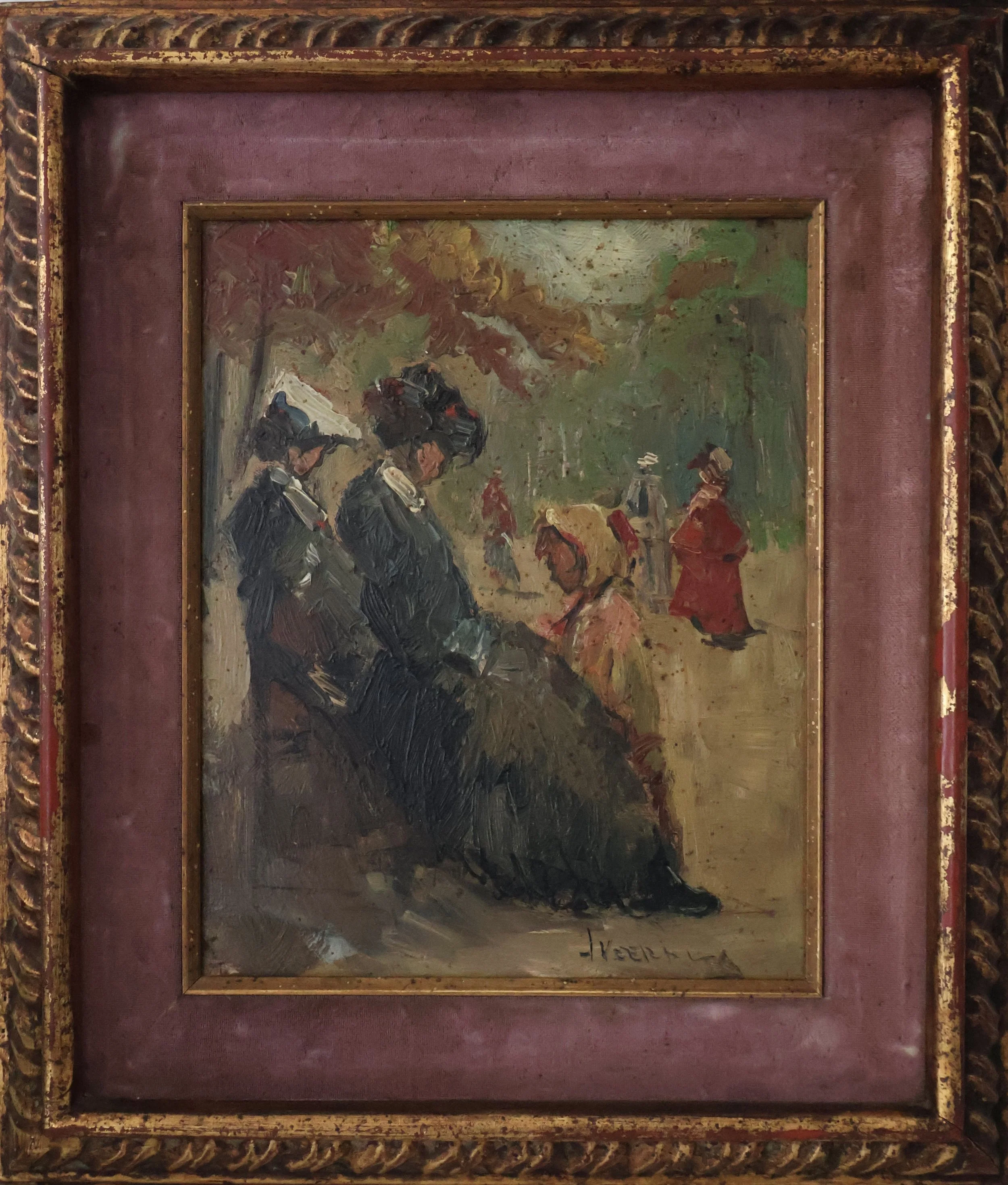 Portrait of Two Ladies in Park