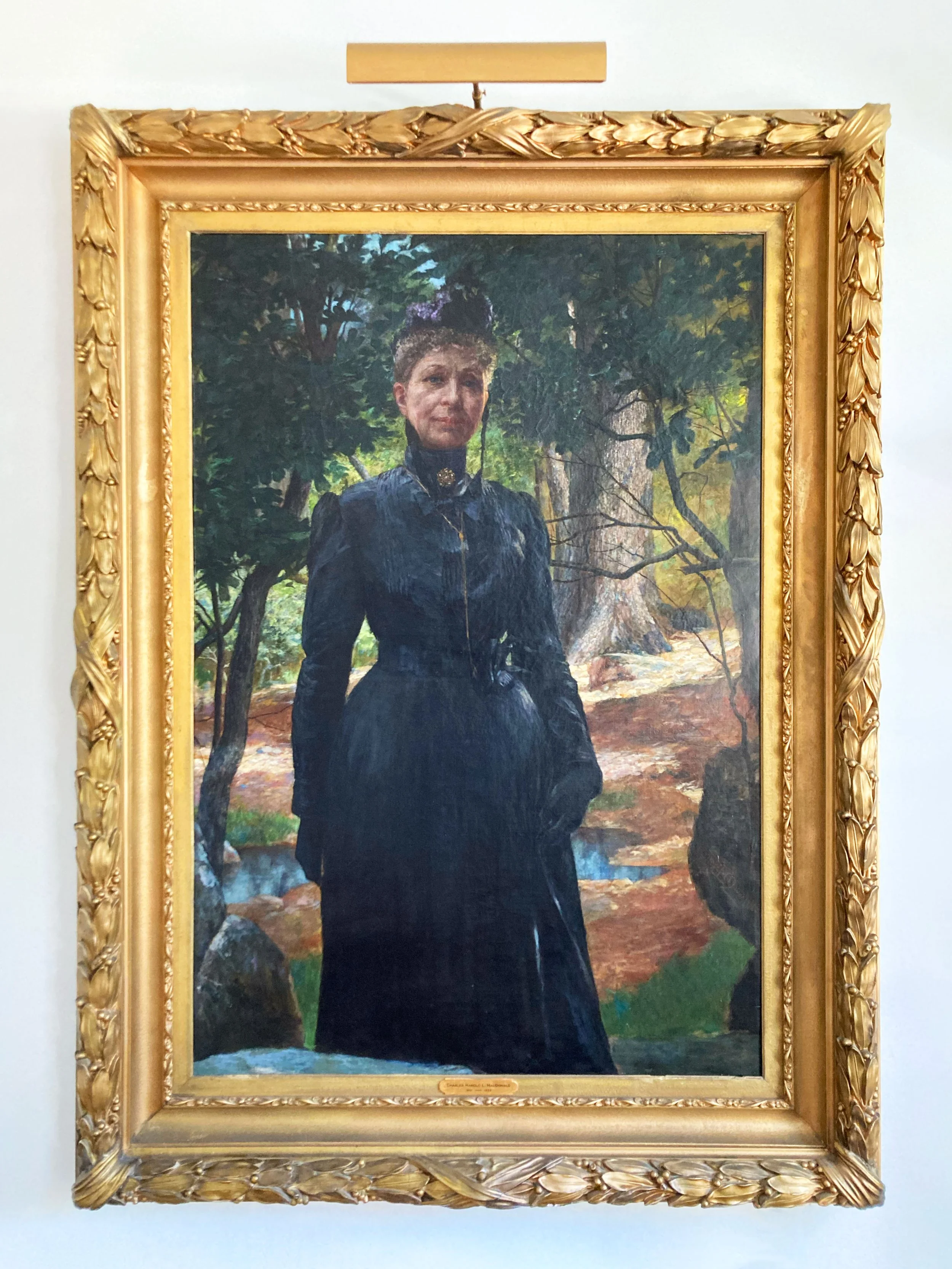 Portrait of Woman in Forest Landscape