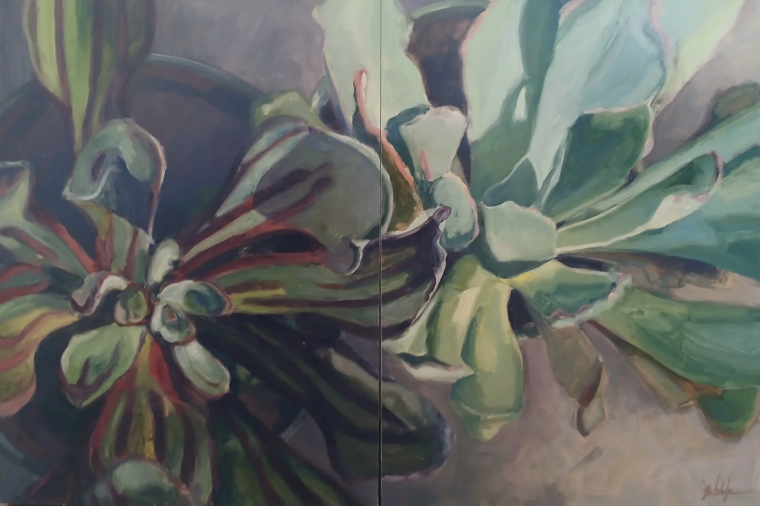 Succulents Diptych