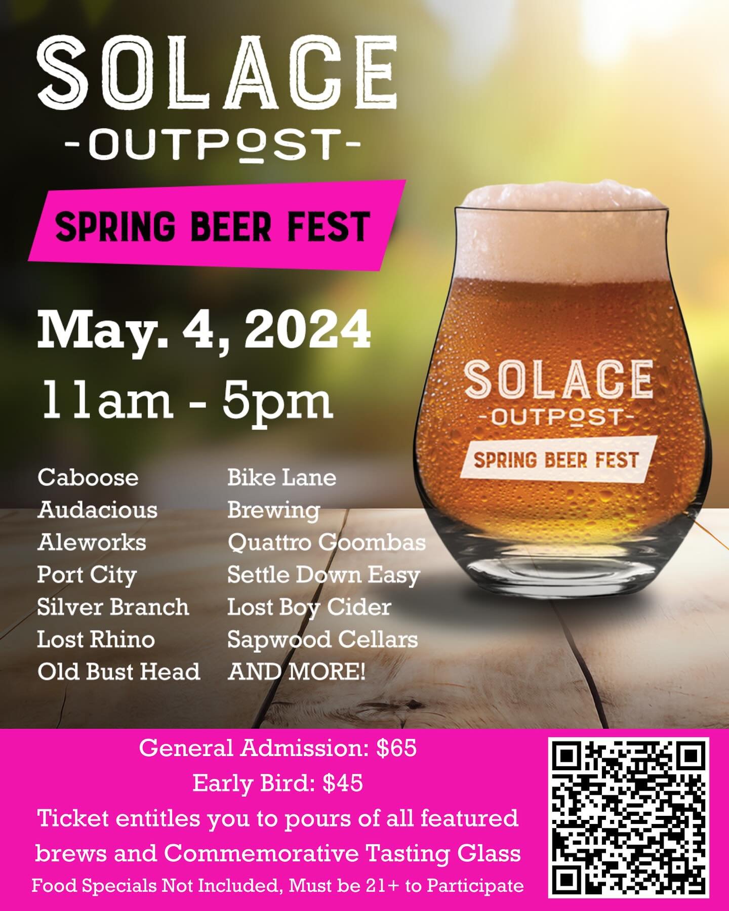 Out of the cave again next weekend pouring @solaceoutpost Spring Beer Fest. Should be a great time!