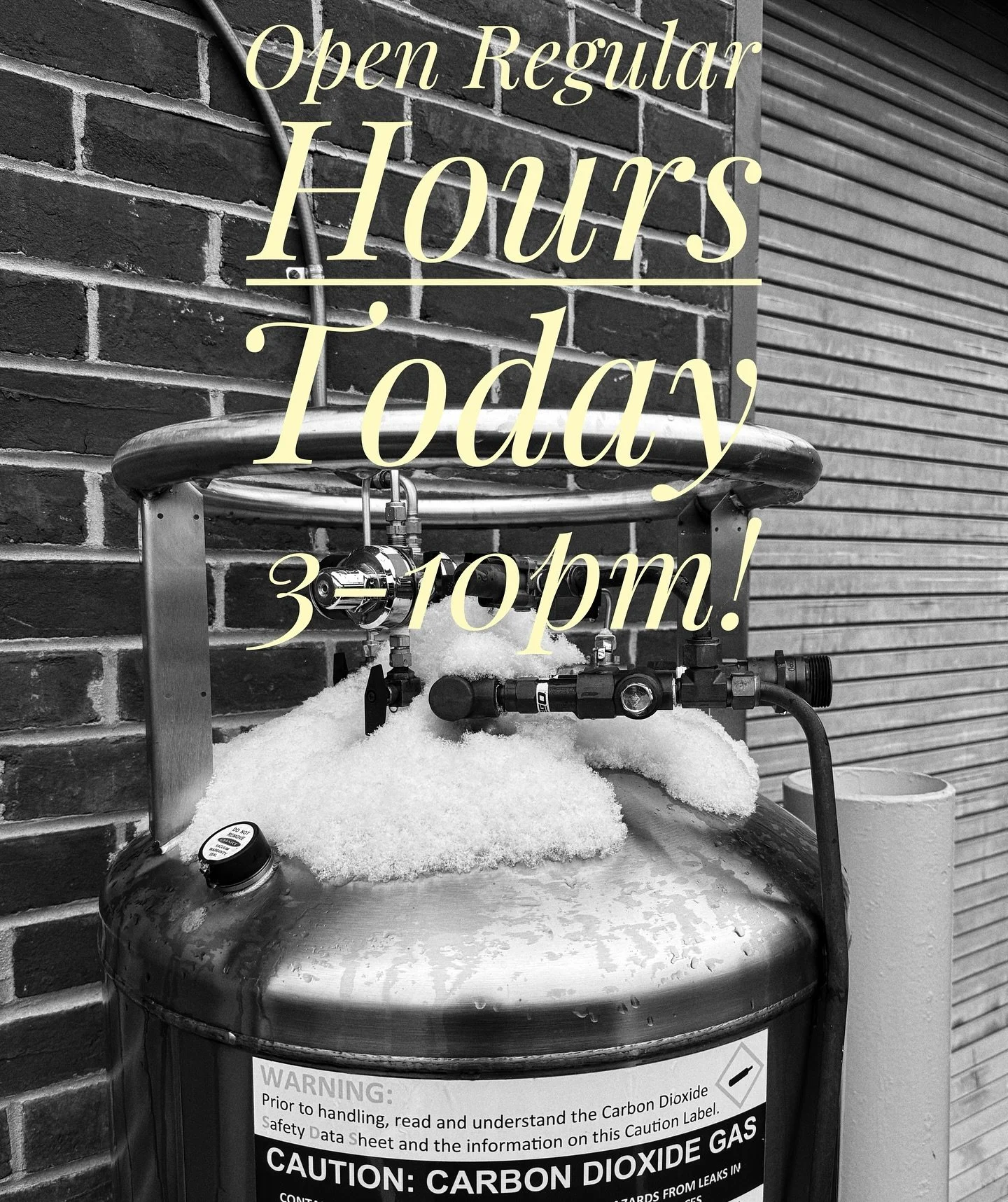 We are open and cozy.  Slush on by.