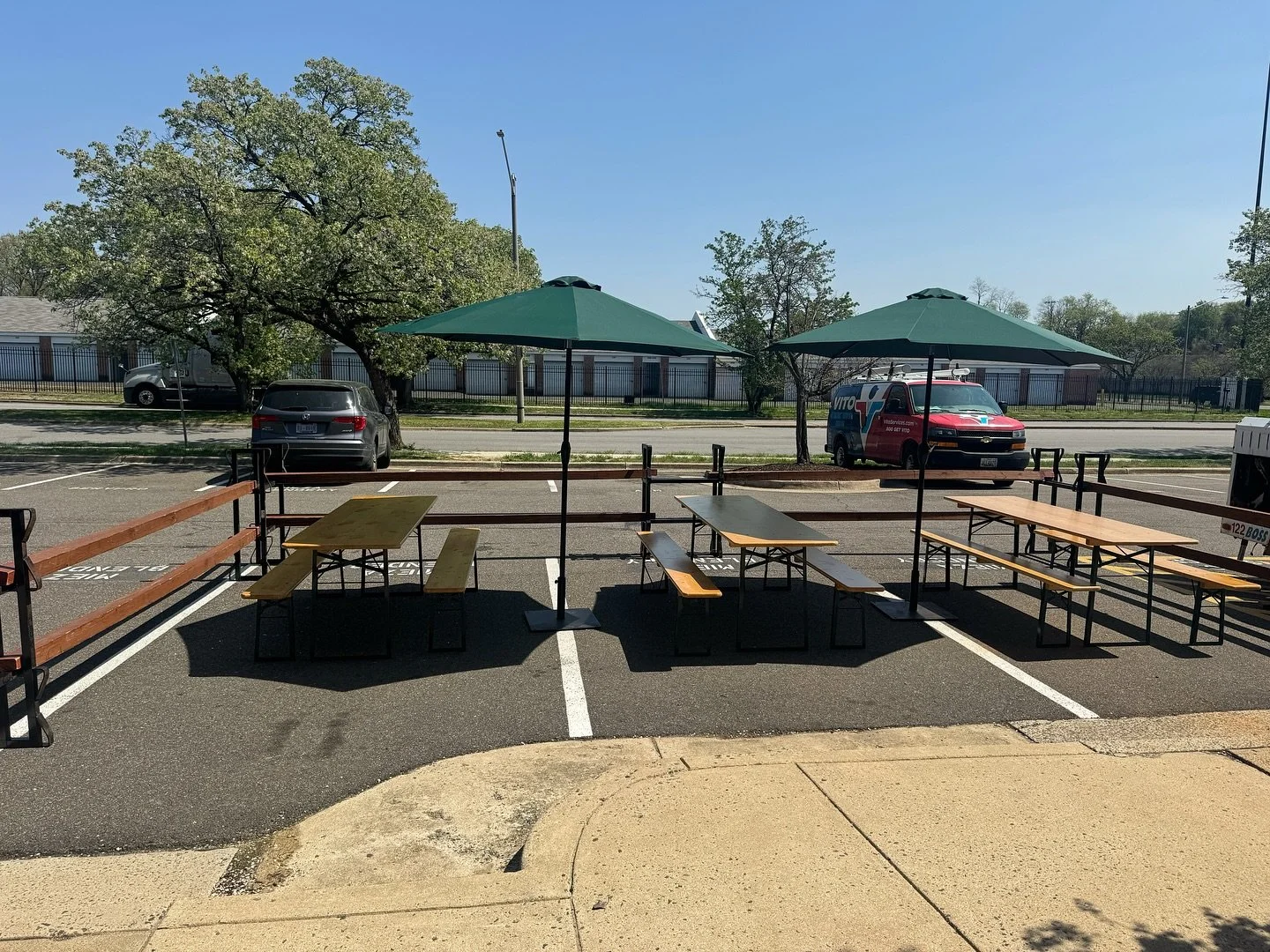 The &ldquo;patio&rdquo; is back at Mieza. 

Come drink outside with us. 

Let the sun kiss your brow. 

For the green glass gang of saison enthusiasts, perform some beer table top experiments. See if you prefer our saisons in their original state or 