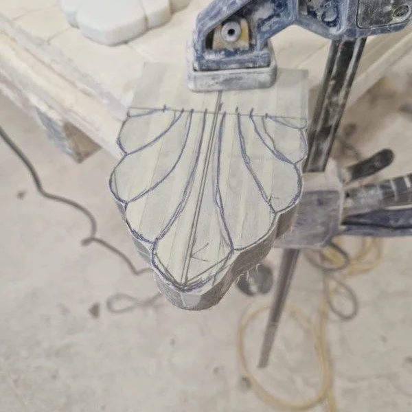What do we mean by hand-carved.............

To us it's more than just making something, it's about selecting the right piece of stone, considering how the grain runs and visualising the finished piece.

Once the right bit of stone has been chosen, o