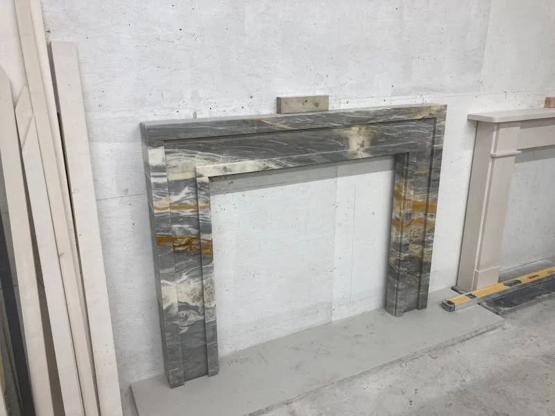 We love a Goring fireplace.........

and we really love this one, made in a stunning Blue Sienna marble from Monte Arrenti near Sovicille in Italy. The choice of marble really changes the look of a fireplace, so why not be brave and choose something 