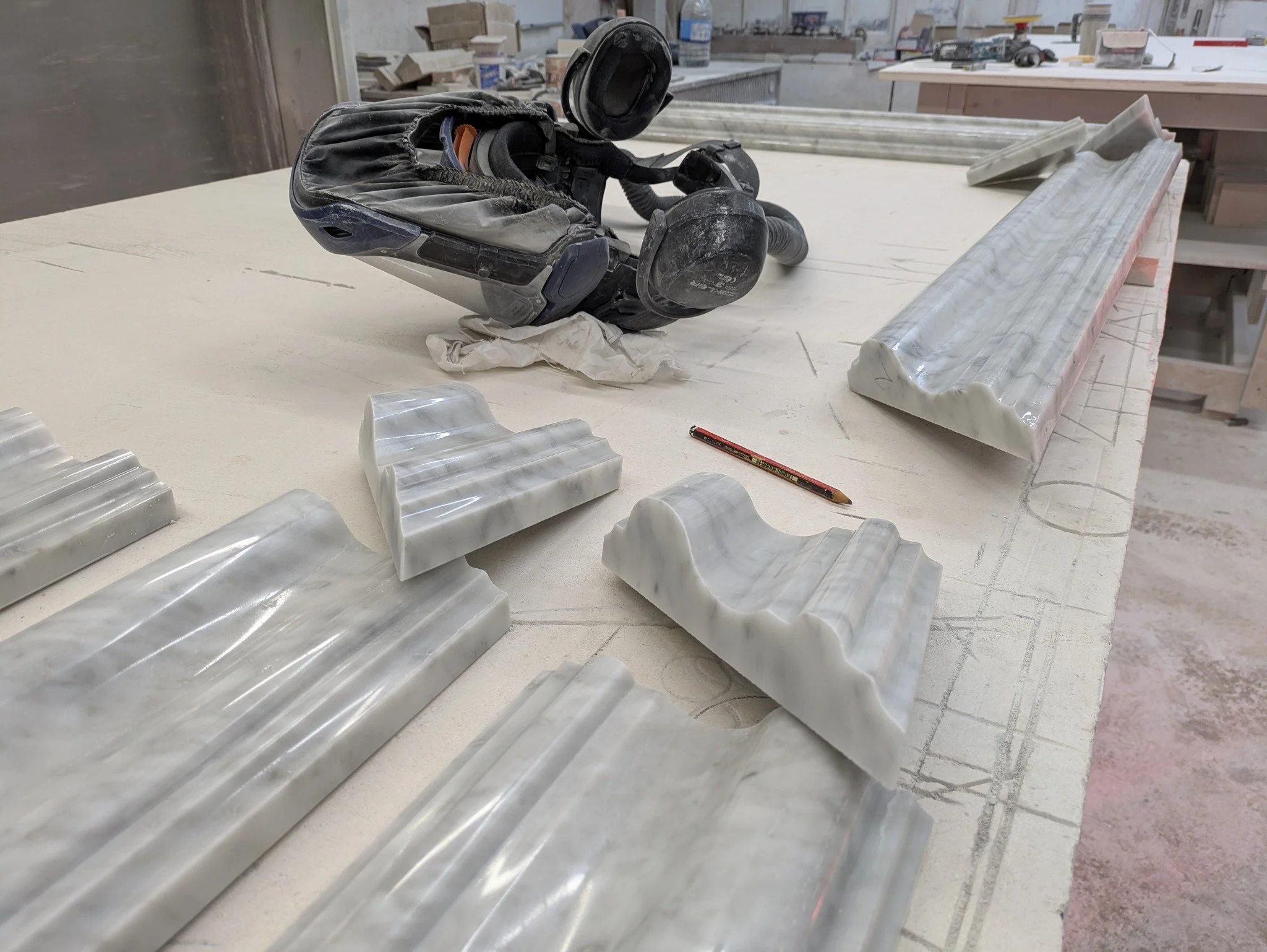 What's a Bolection.............

A bolection is type of decorative moulding, originally made from wood and used to enhance fireplaces, doors, and architectural details. It has now become very popular when used to make limestone and marble.

Made by o