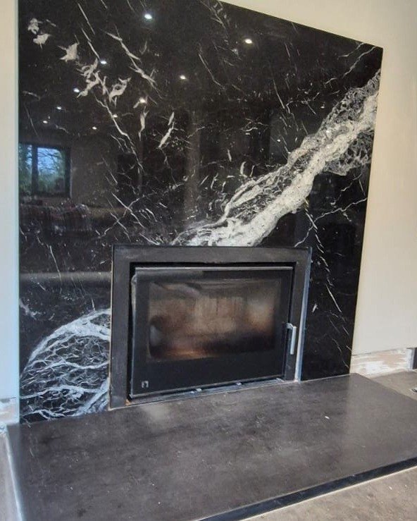 Not just fireplaces..........

We love the look of this spectacular back panel in a stunning Nero Marquina marble. If you would like something similar for your home, let us know.......

#fireplacemaker🔥⛏ #naturalmarble #homereno #fireplace #hearthan