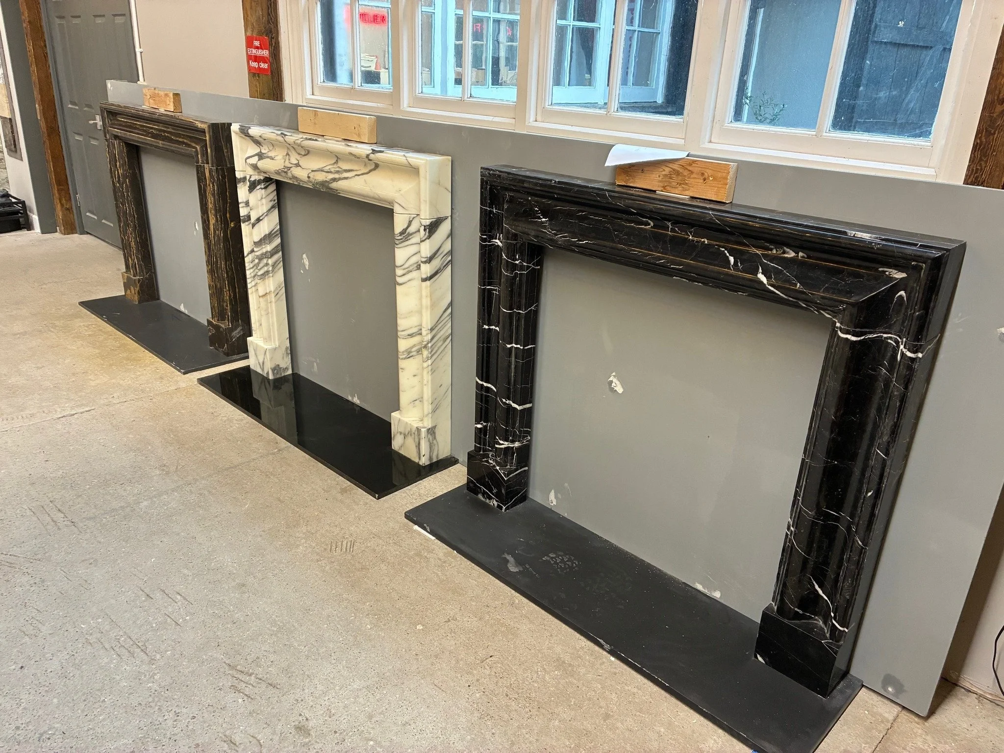 All lined up...........

A trio of Classic Bolection fireplaces in black, white and brown marble.

Which one would you choose.......

#bolectionfireplace #fireplace🔥 ##marblefireplace #fireplacedesign #fireplaceideas🧺🔥 #bythefireside☕️ #houserenov