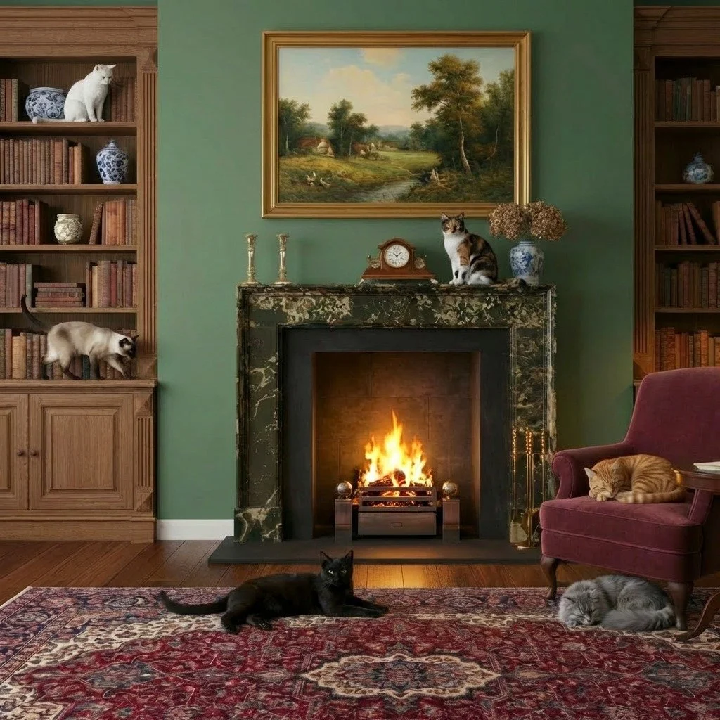 Too many cats.....

We've been experimenting with AI to help give a customer an idea of what a new fireplace would look like in their home. 

Might have overdone the cats though.......

#fireplaeideas #fireplacemaker🔥⛏ #fireplace #fireplacedesign #t