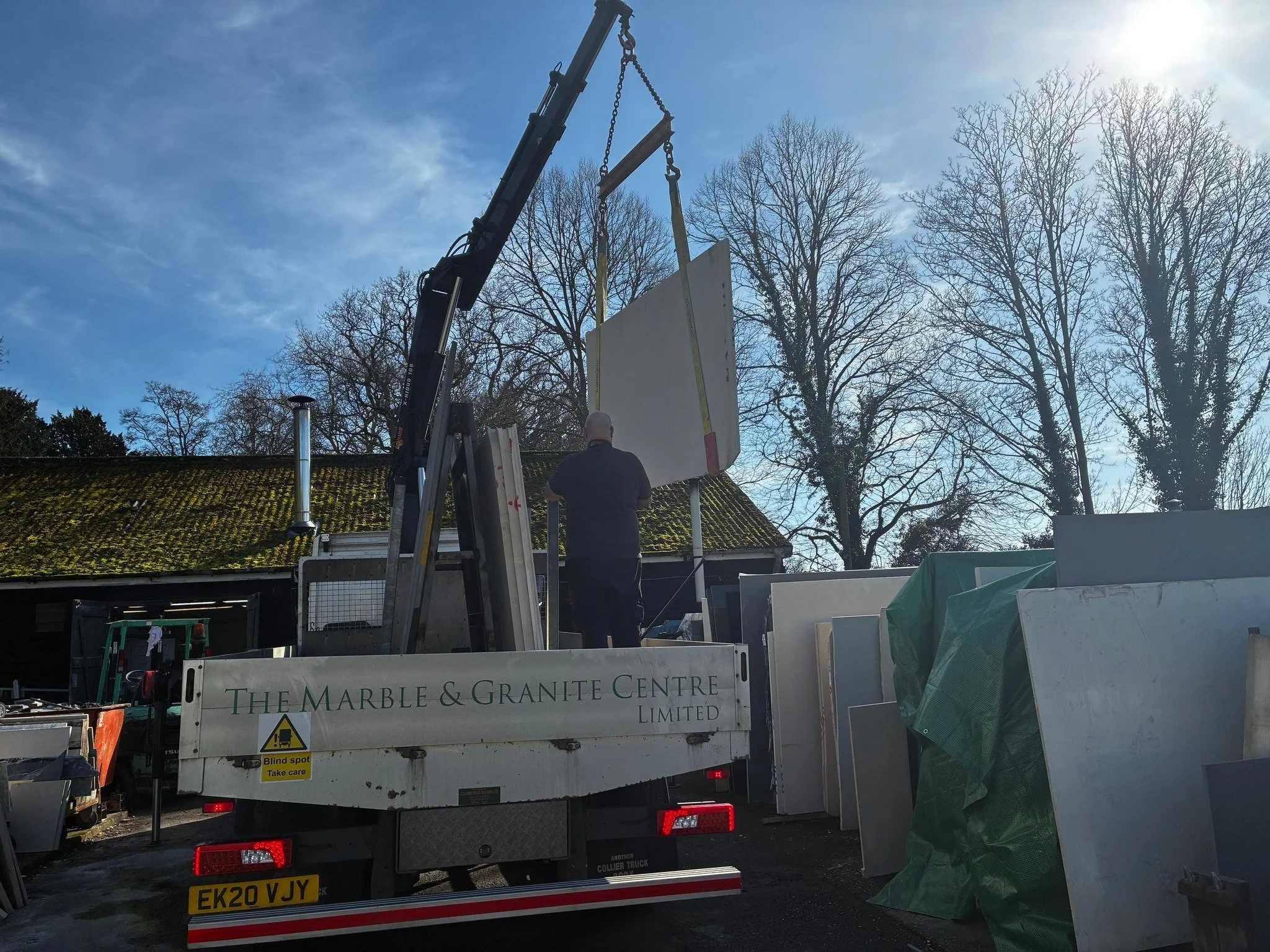 First delivery of the week..........

Another lorry load of grade 1 limestone being unloaded in the yard this morning, and the sun is shining..........

#limestone #delivery #naturalstone #fireplacemaker🔥⛏ #stoneyard #stonemason