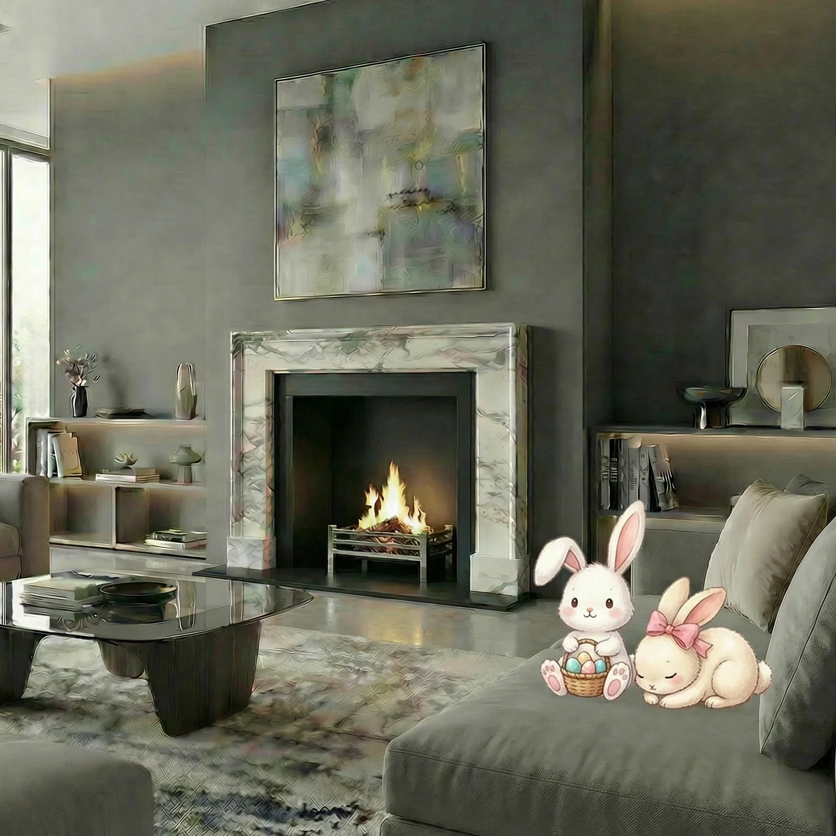 Another happy customer........

#happyeaster🐣 #fireplace🔥 #easterbunny🐰 #marblefirepace