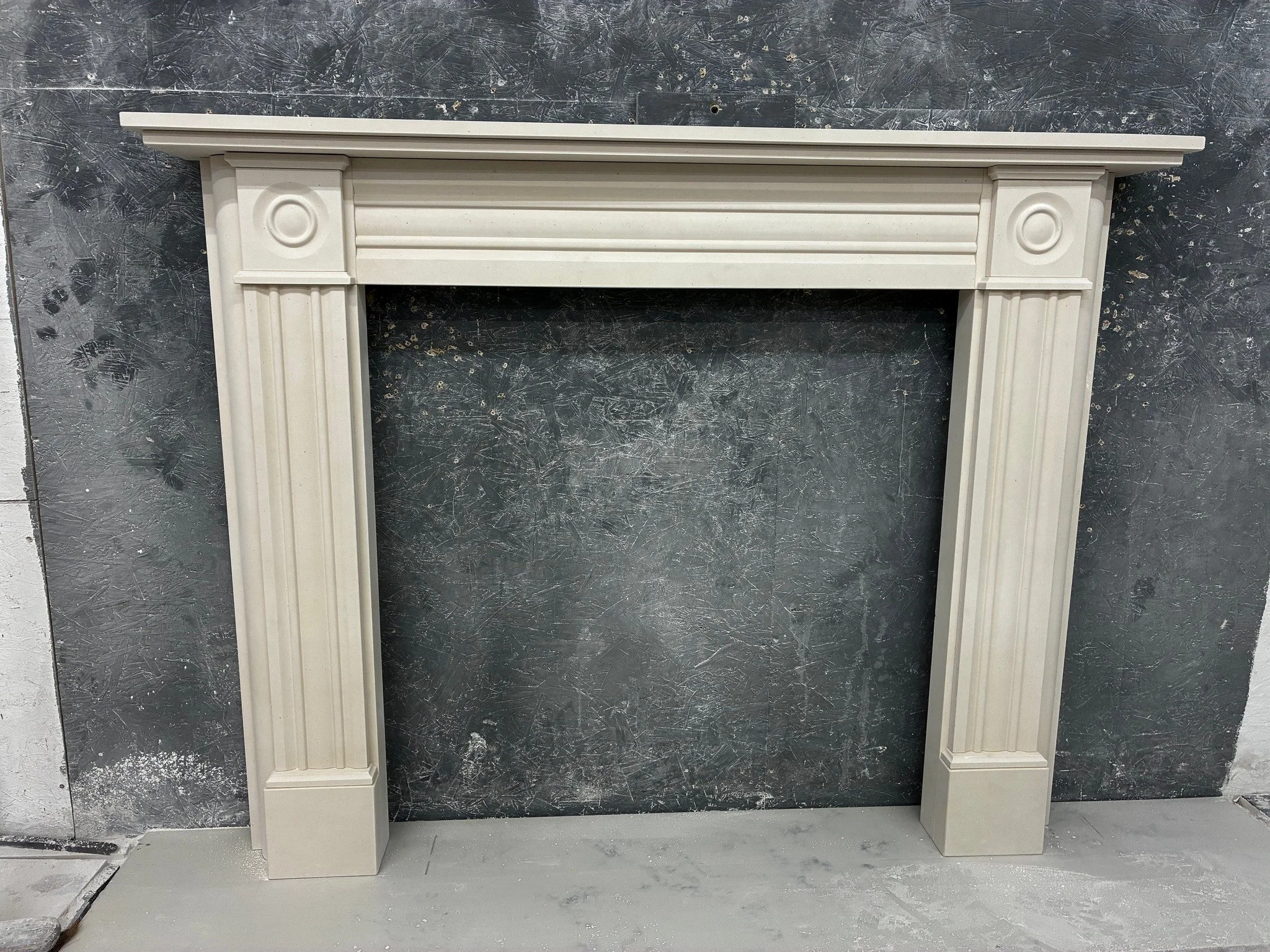 Georgian elegance.........

Many of the fireplaces we make today have their origins in designs from the Georgian era. The later Regency period in particular featured sleek, minimalist "Bullseye" fire surrounds, which featured circular round