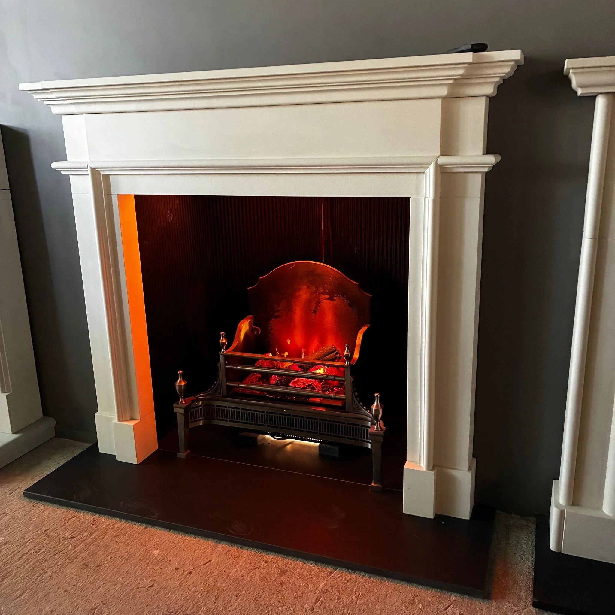 Together in electric dreams.......

You don't need to dream any longer. Nows the time to order your new fireplace and electric fire ready for when the colder nights return......

Here's our Lanark fireplace in a beautiful Aegean limestone matched wit