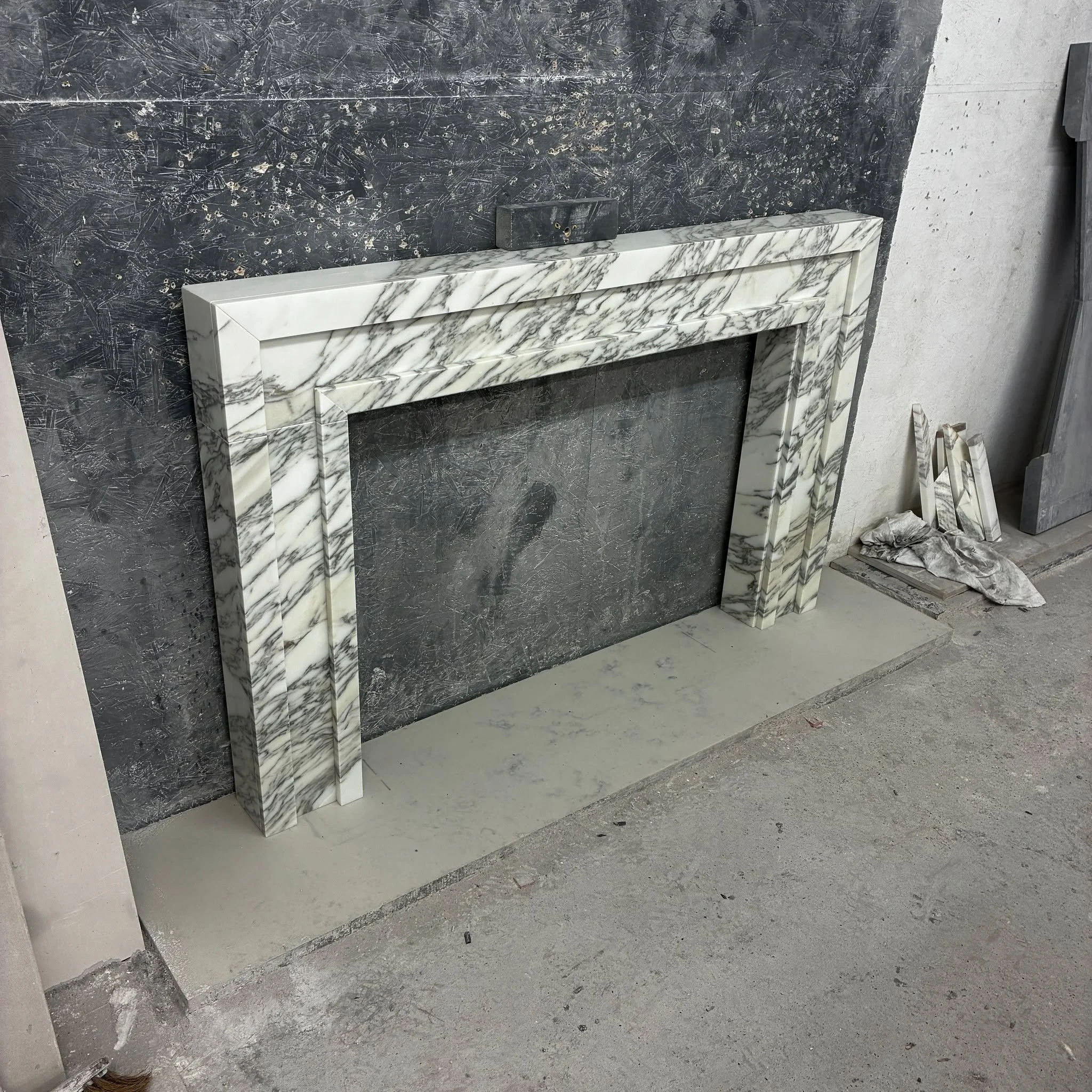 Subtle changes........

This customer wanted a slightly wider version of our beautiful Goring fireplace in Arabescato marble They requested a honed instead of a polished finish, and plenty of veining throughout the piece.

As always, you want it, we 