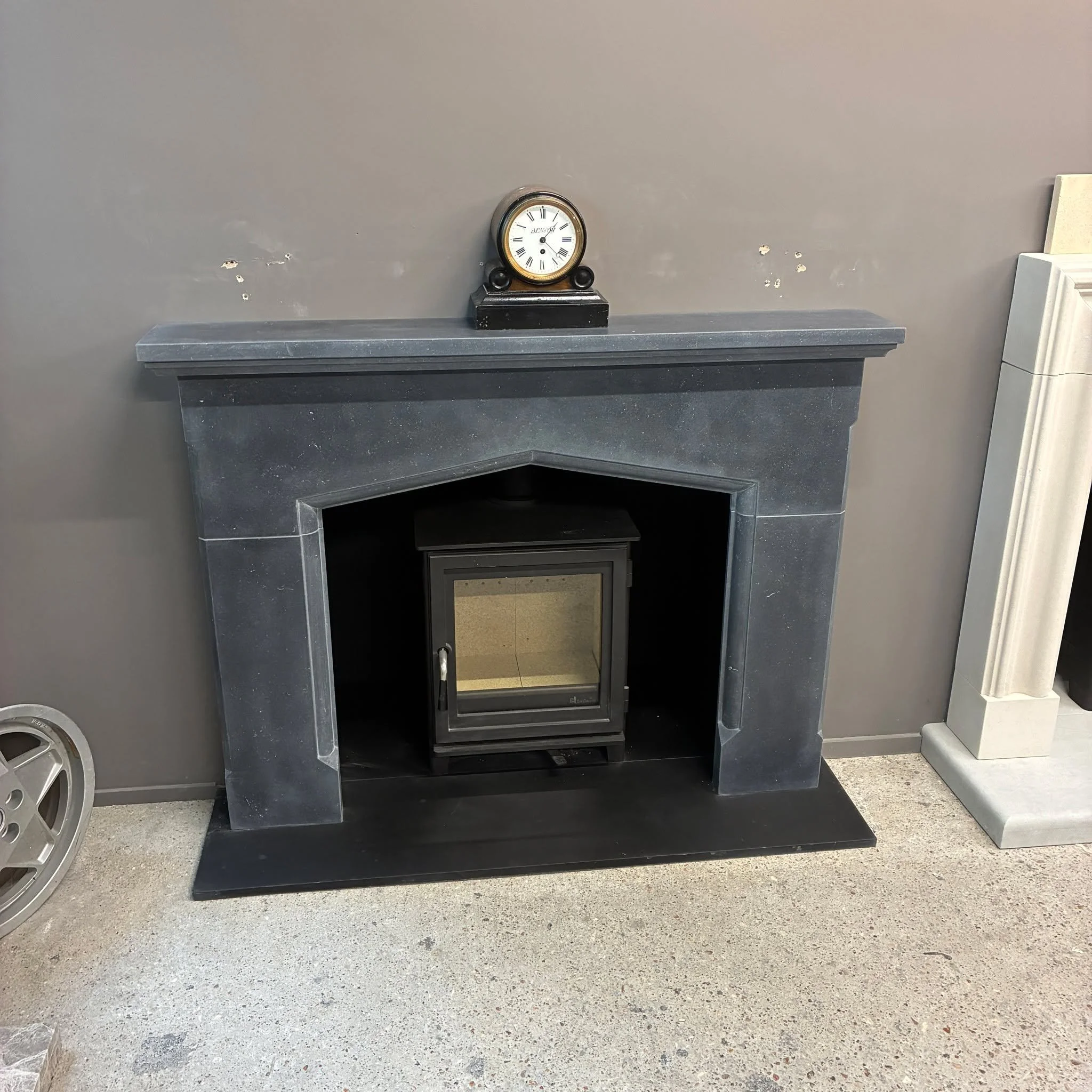 Now on display.......

We thought we'd make something in Kilkenny Limestone or Irish Fossil as it's known. Here's our Wiston Arts &amp; Craft fireplace hand-carved in our Sussex workshop and now taking pride of place in the showroom......

#fireplace