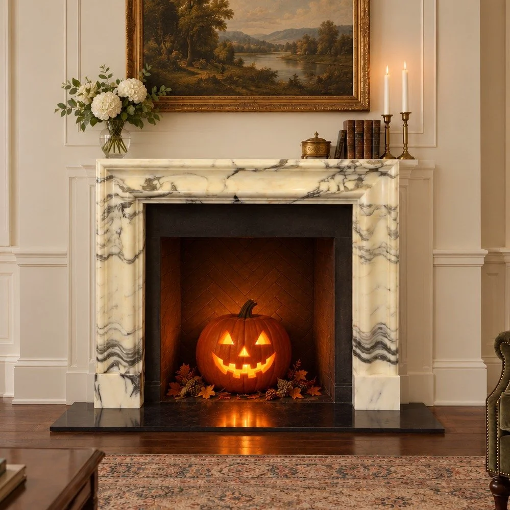 The Autumn Stove.......

We are pleased to announce the launch of our new Autumn stove, available with a fuel choice of 4 candles or a big light bulb. Only available on 31st October 2026.

Shown here with our Classic Bolection fireplace in a beautifu