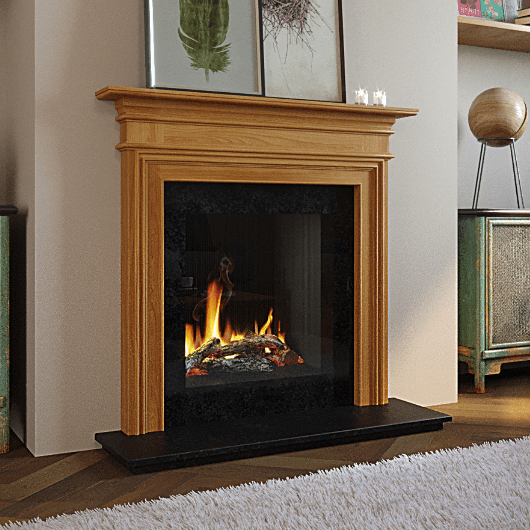 Classic Mantels luxury fireplaces in limestone, marble & wood