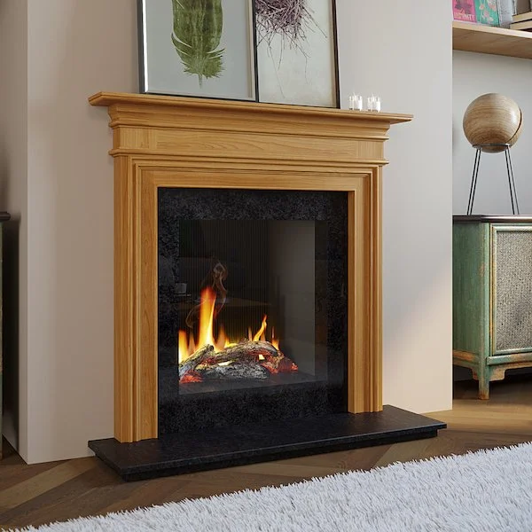 Sutherland fireplace in solid Oak