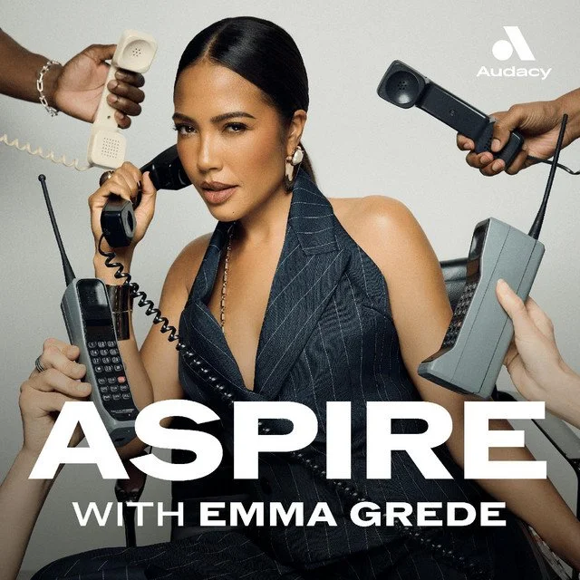 Promotional image for Aspire, a podcast by Emma Grede