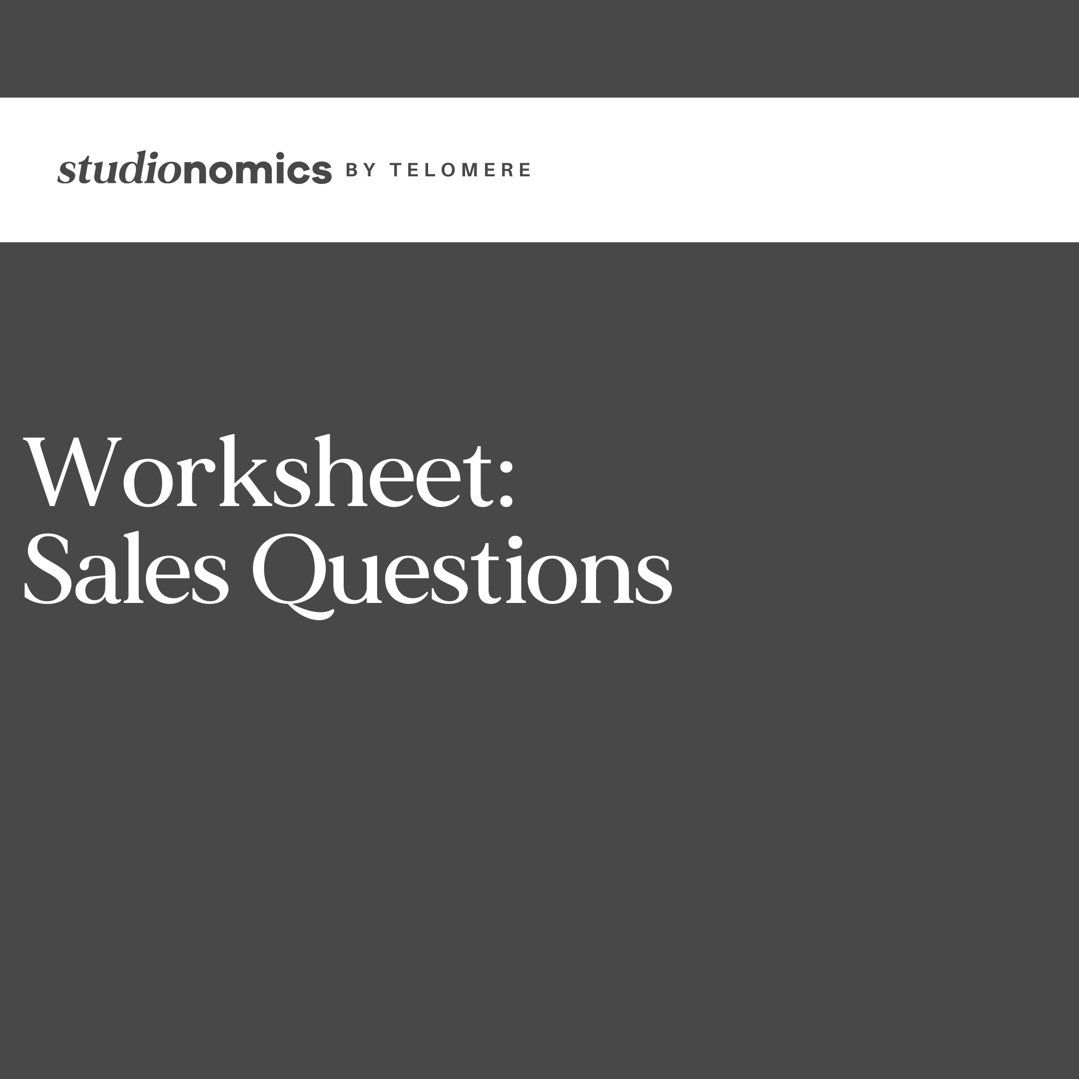 Worksheet: Sales Questions 