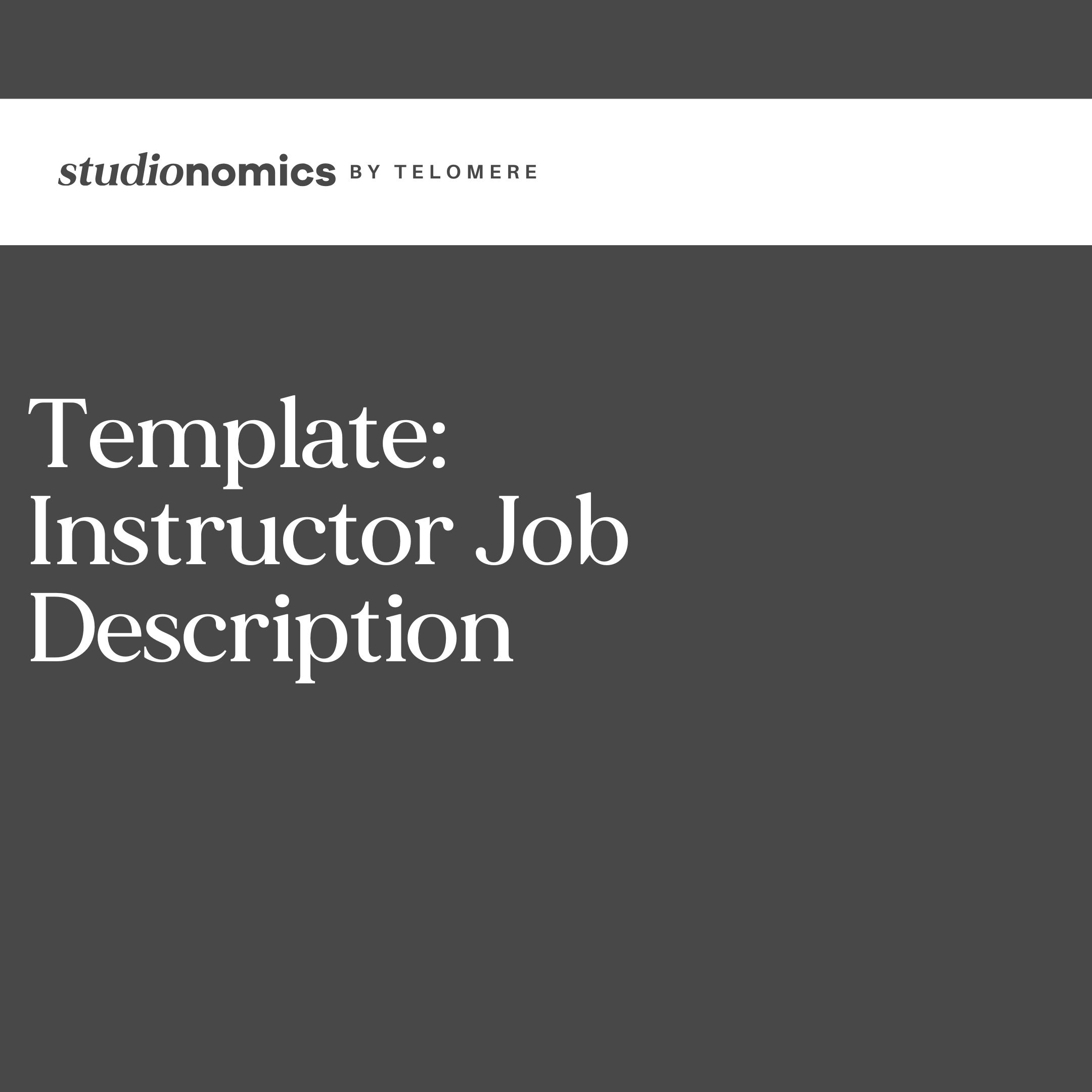 Template: Instructor Job Description