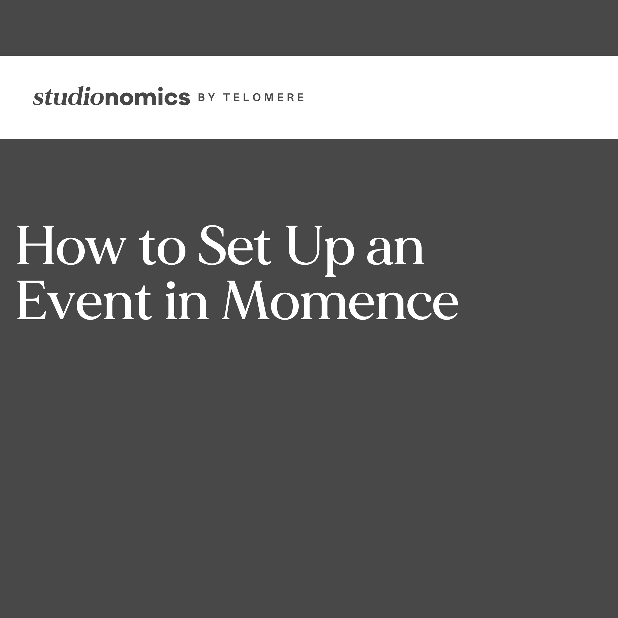 How to Set Up an Event in Momence