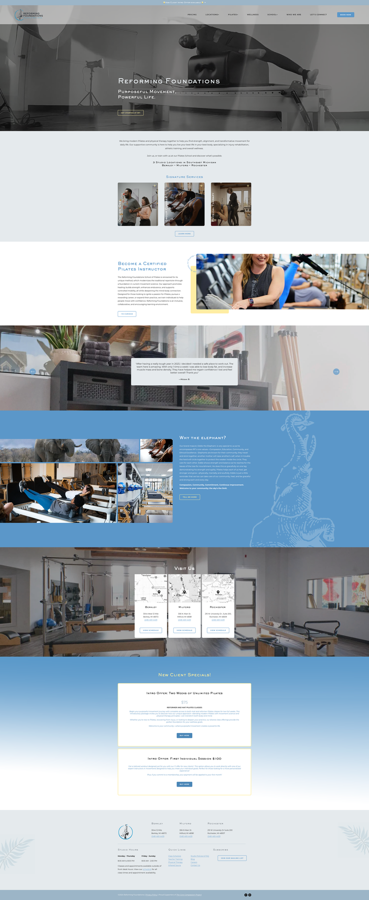Reforming Foundations web design
