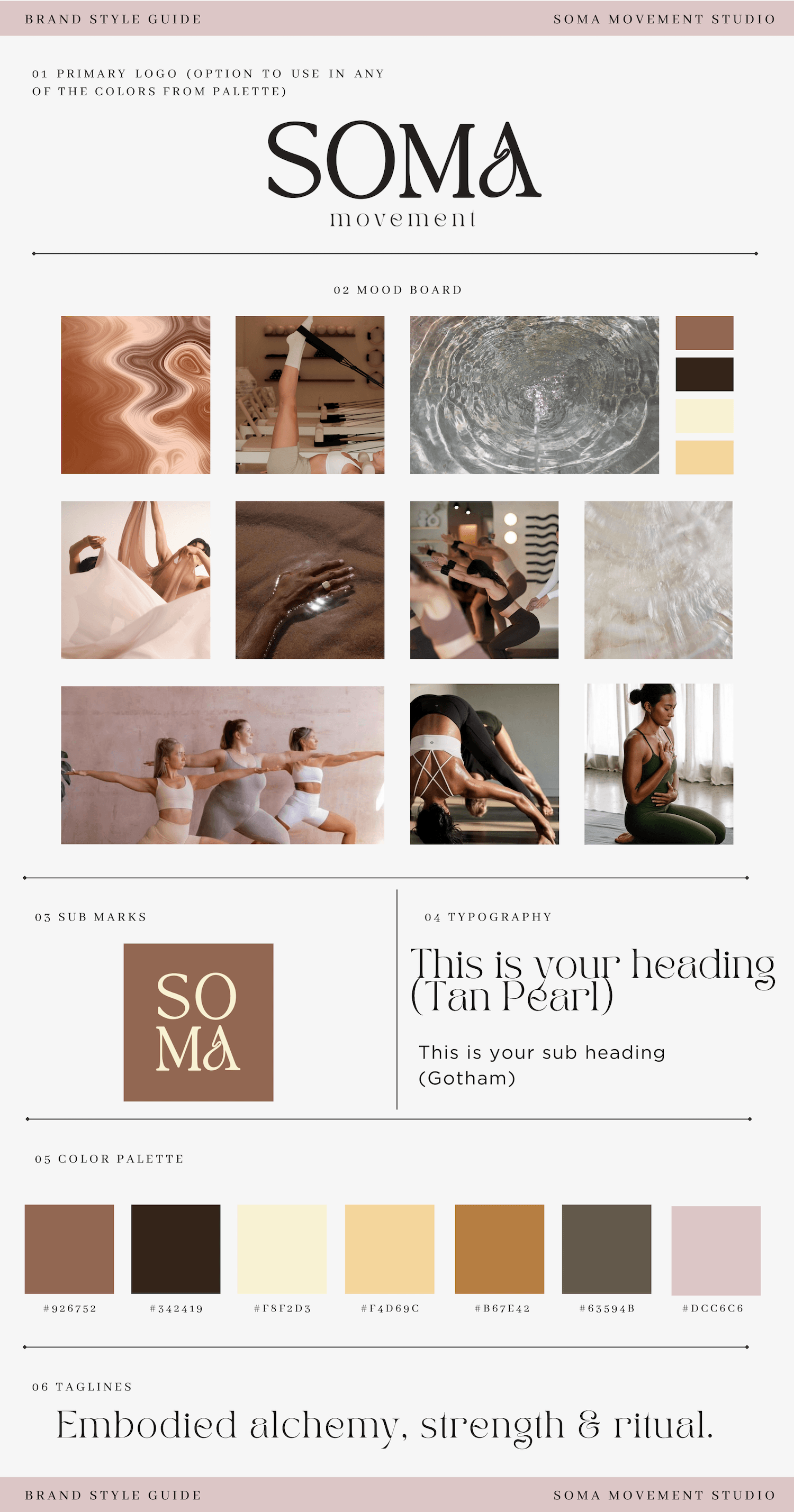 A brand style guide for Soma Movement