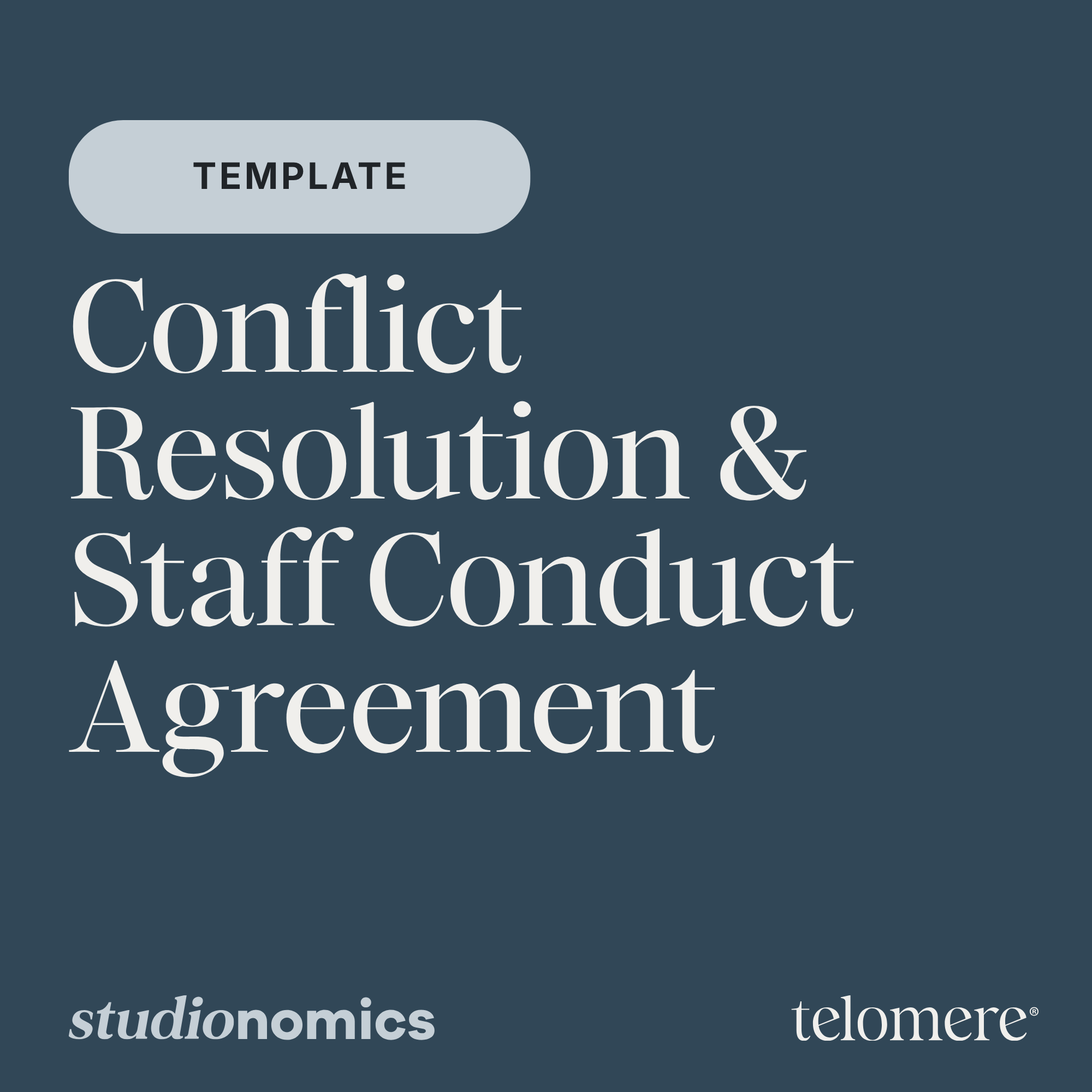 Template: Conflict Resolution &amp; Staff Conduct Agreement